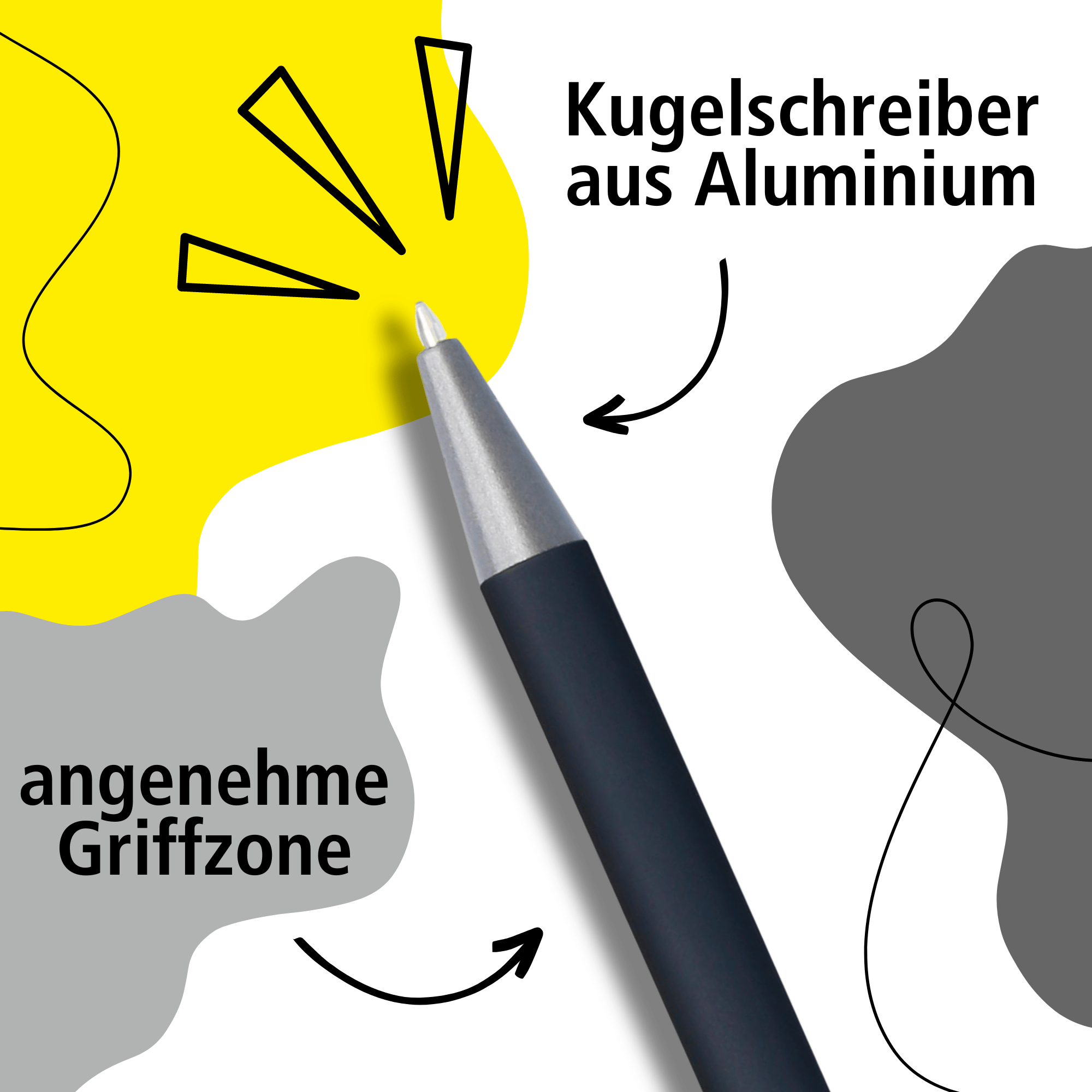 Kugelschreiber Soft Metal Pure Black