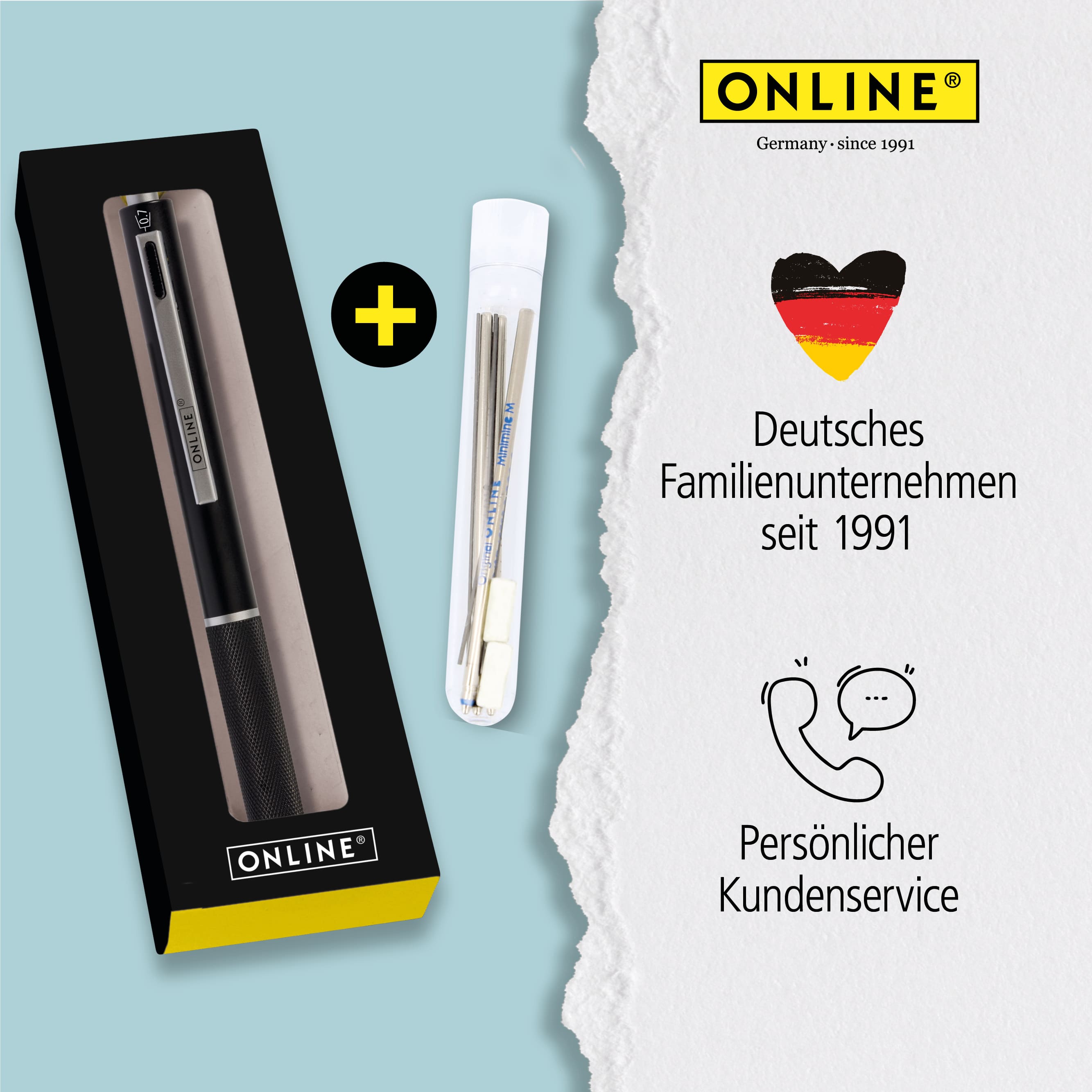 Multipen 4-in-1 Black, inkl. Ersatzminen in Box
