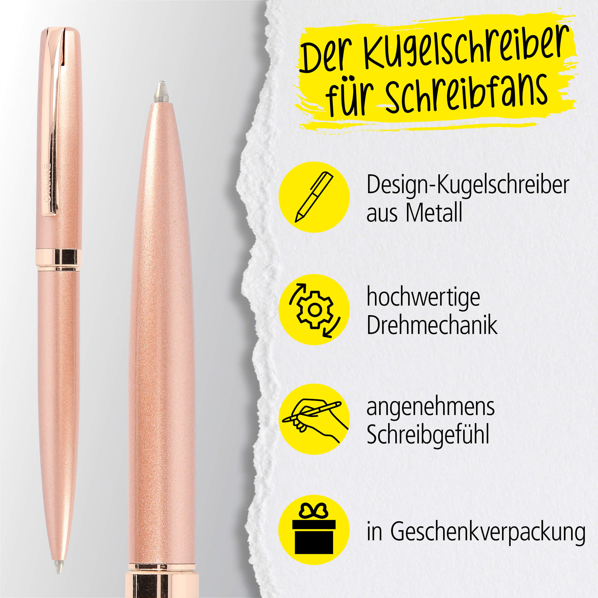Drehkugelschreiber Eleganza Rosegold