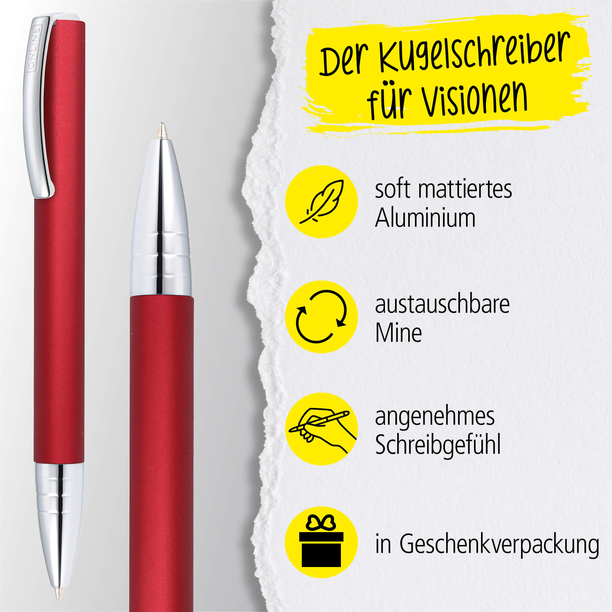 Kugelschreiber Vision Wild Berry, mit Wunschgravur