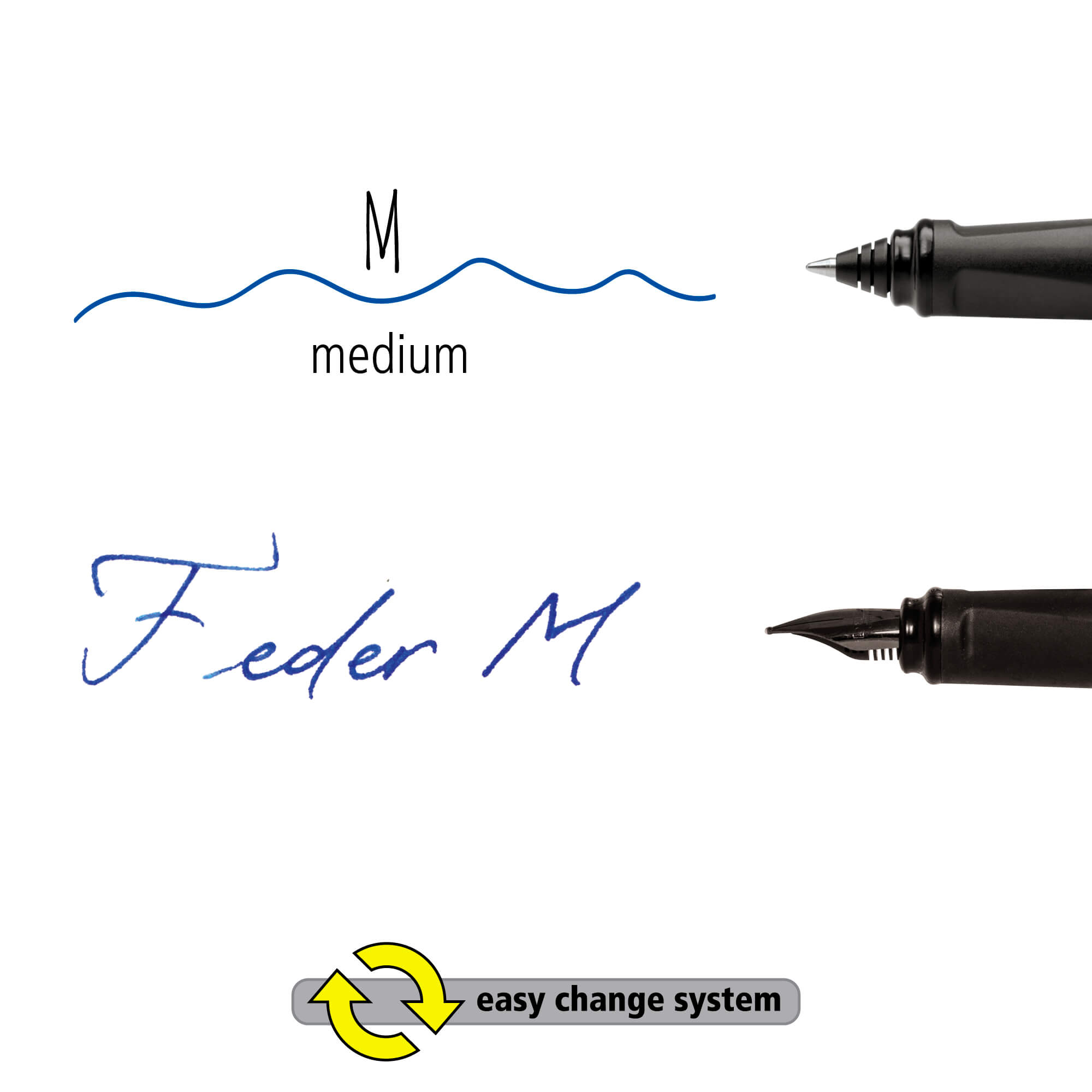Füller & Rollerball Set Switch Plus, Schreibset für die Schule, 2in1