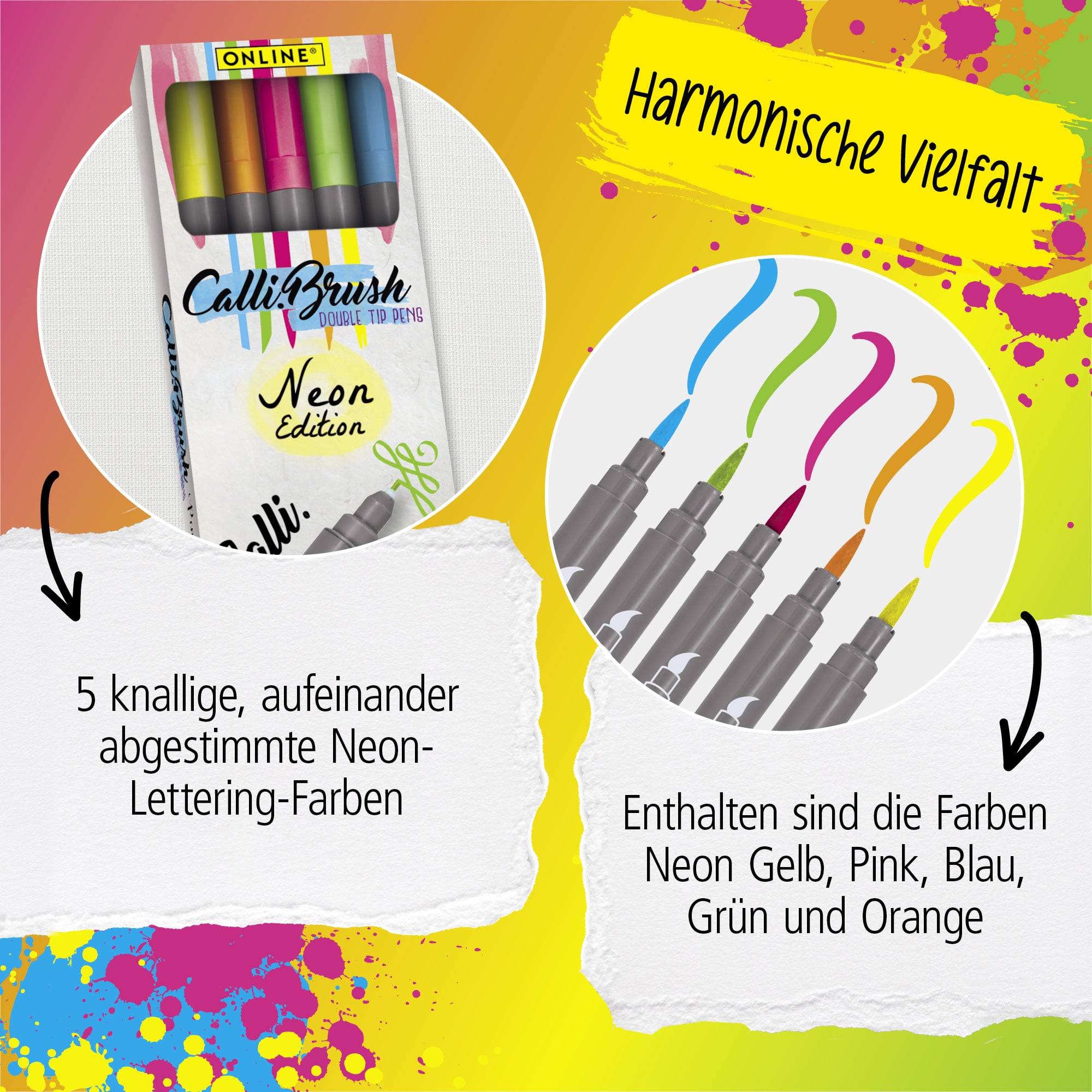 Calli.Brush Pens 5er Set Neon