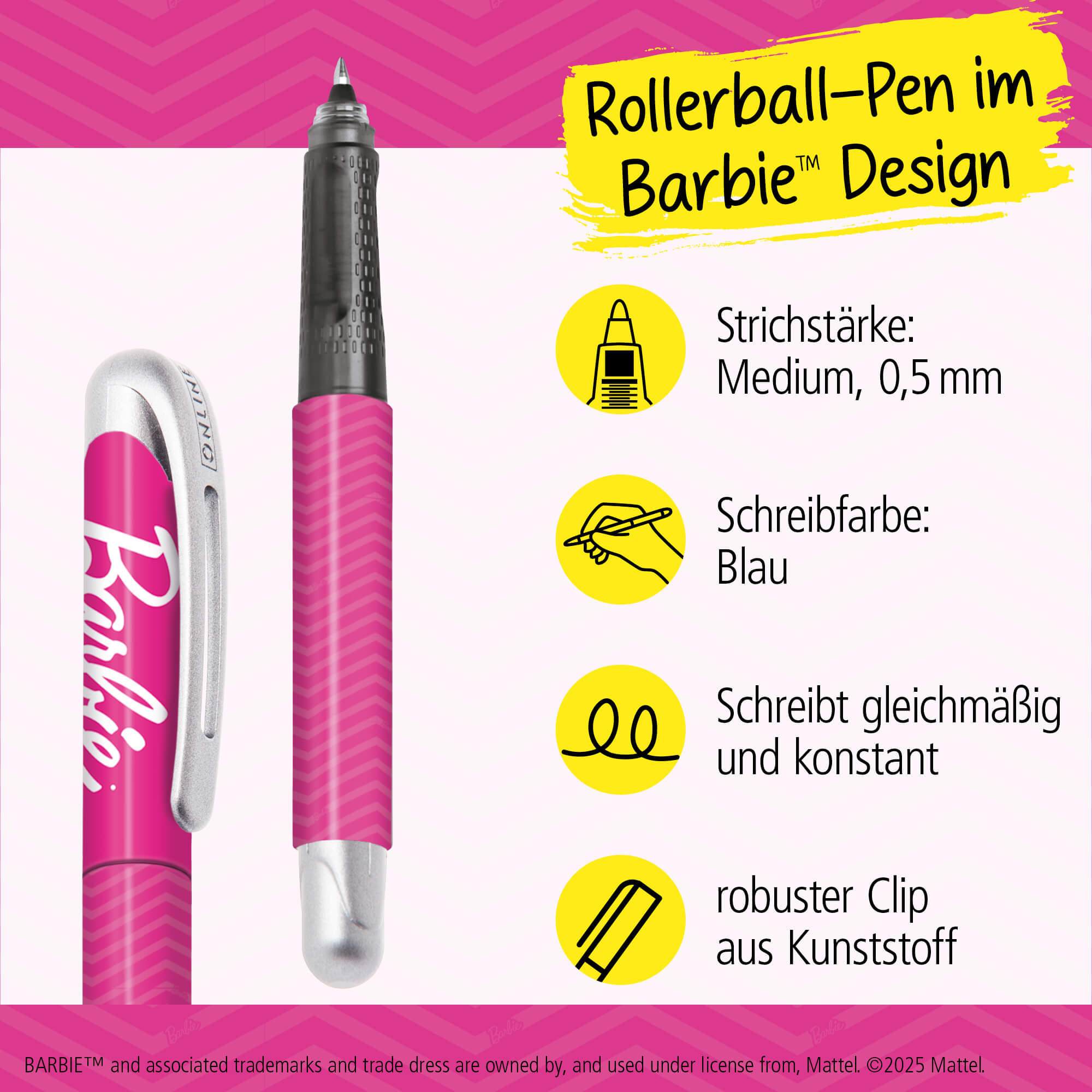 Rollerball College Barbie Pink