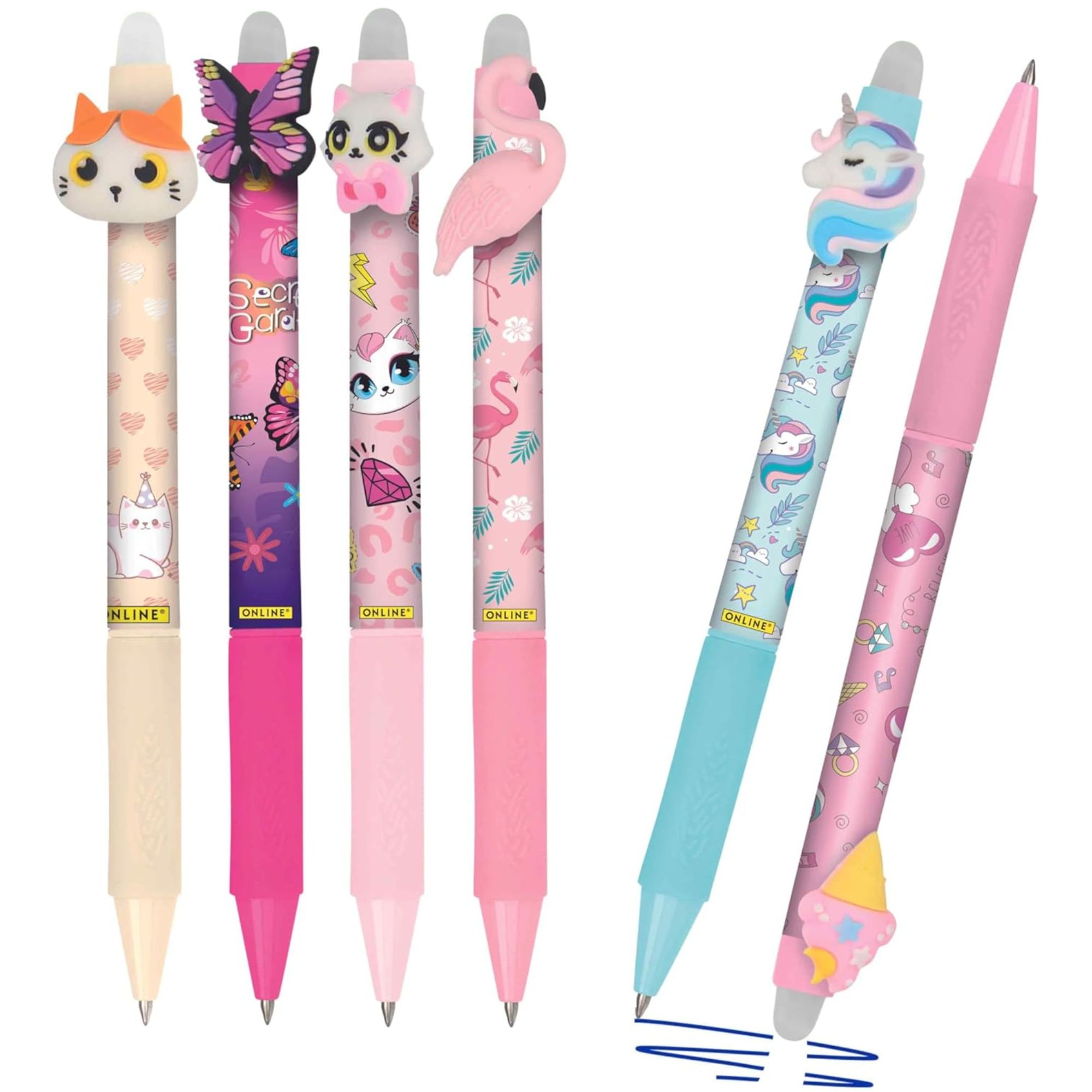 Radierbare Gelschreiber ONLINE magiXX Fun Girls, 6er Pack
