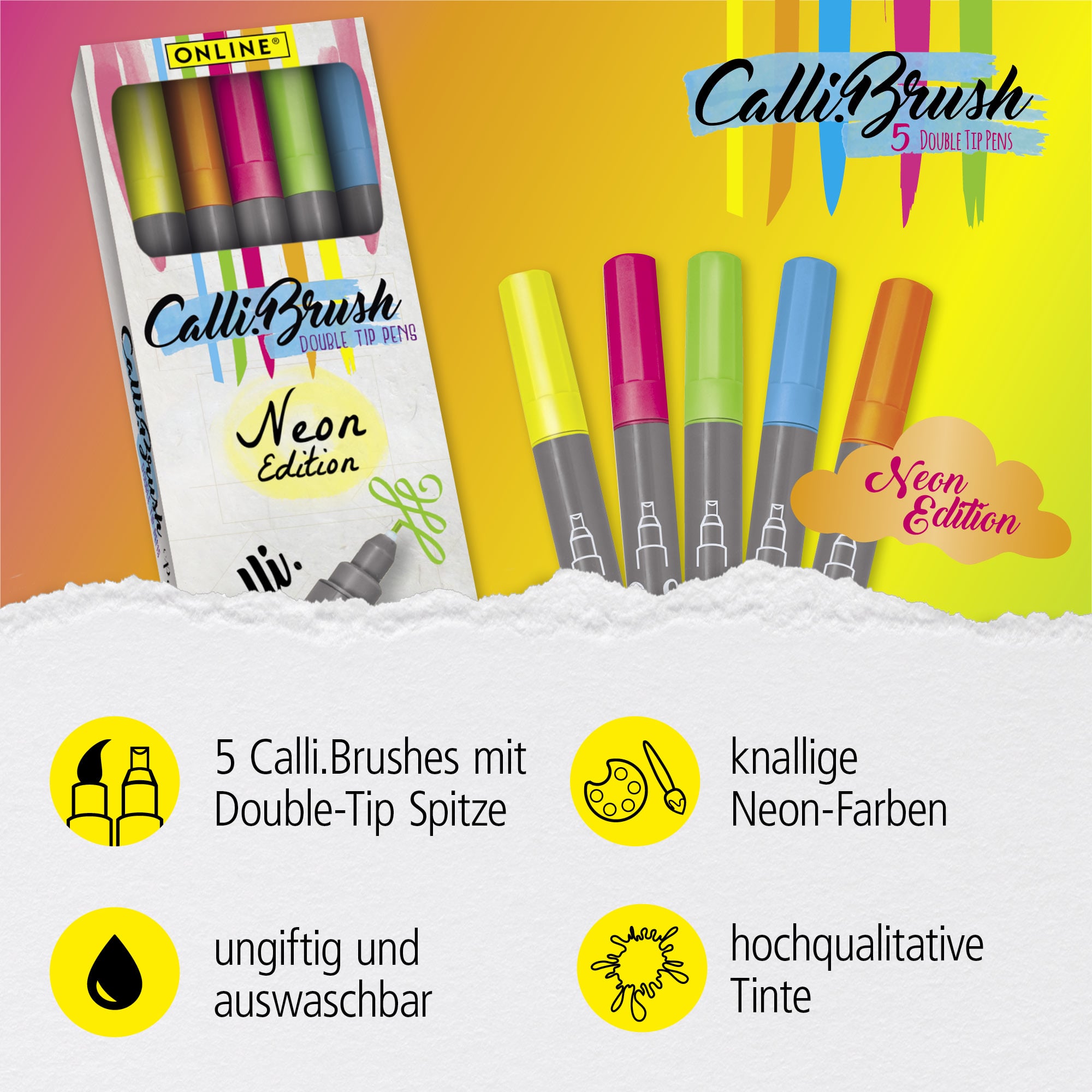 Calli.Brush Pens 5er Set Neon