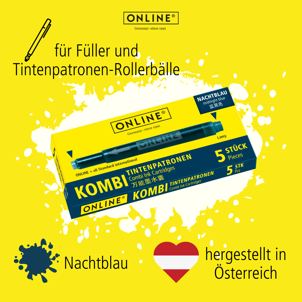 10x Kombi-Tintenpatrone nachtblau