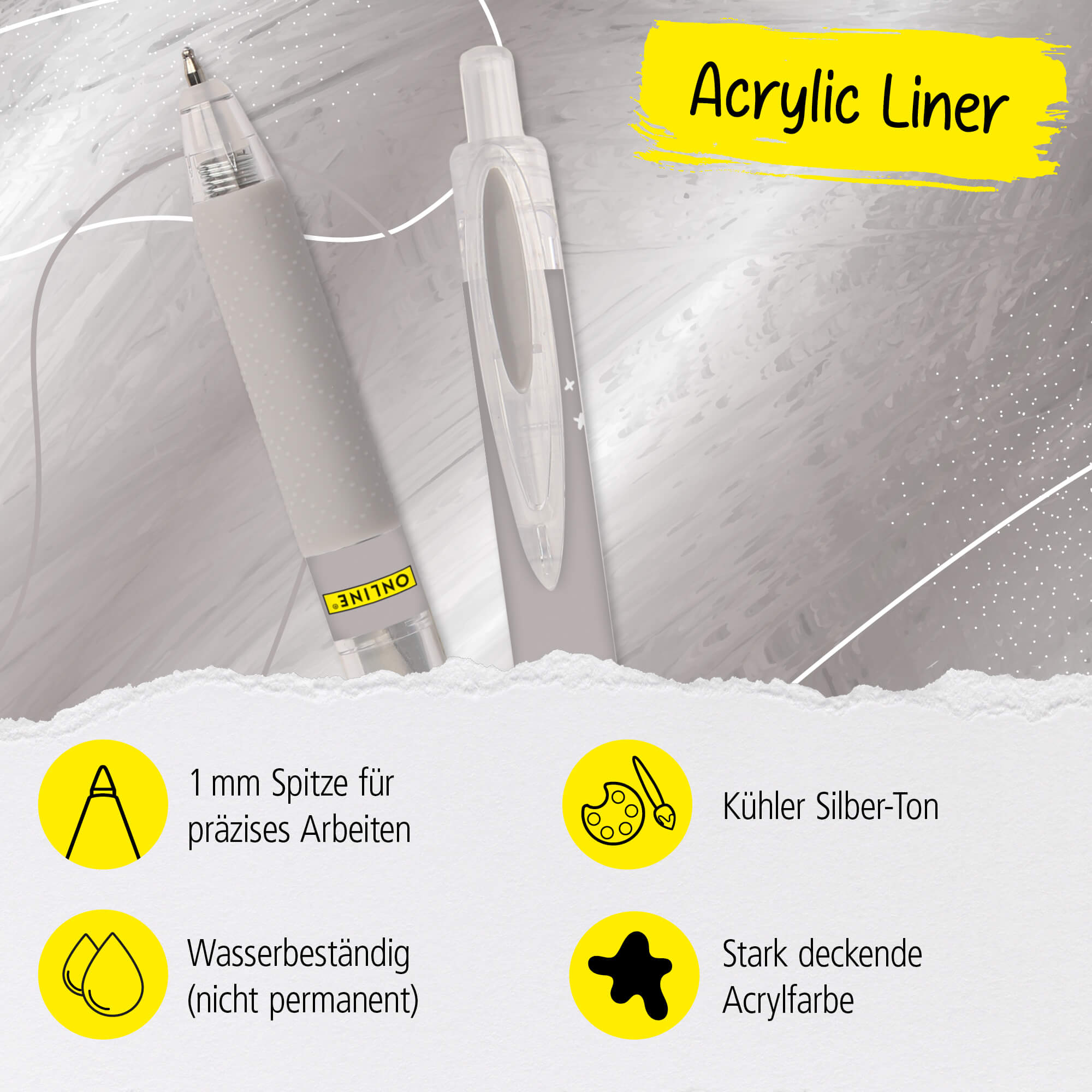 Acrylic Liner Silver