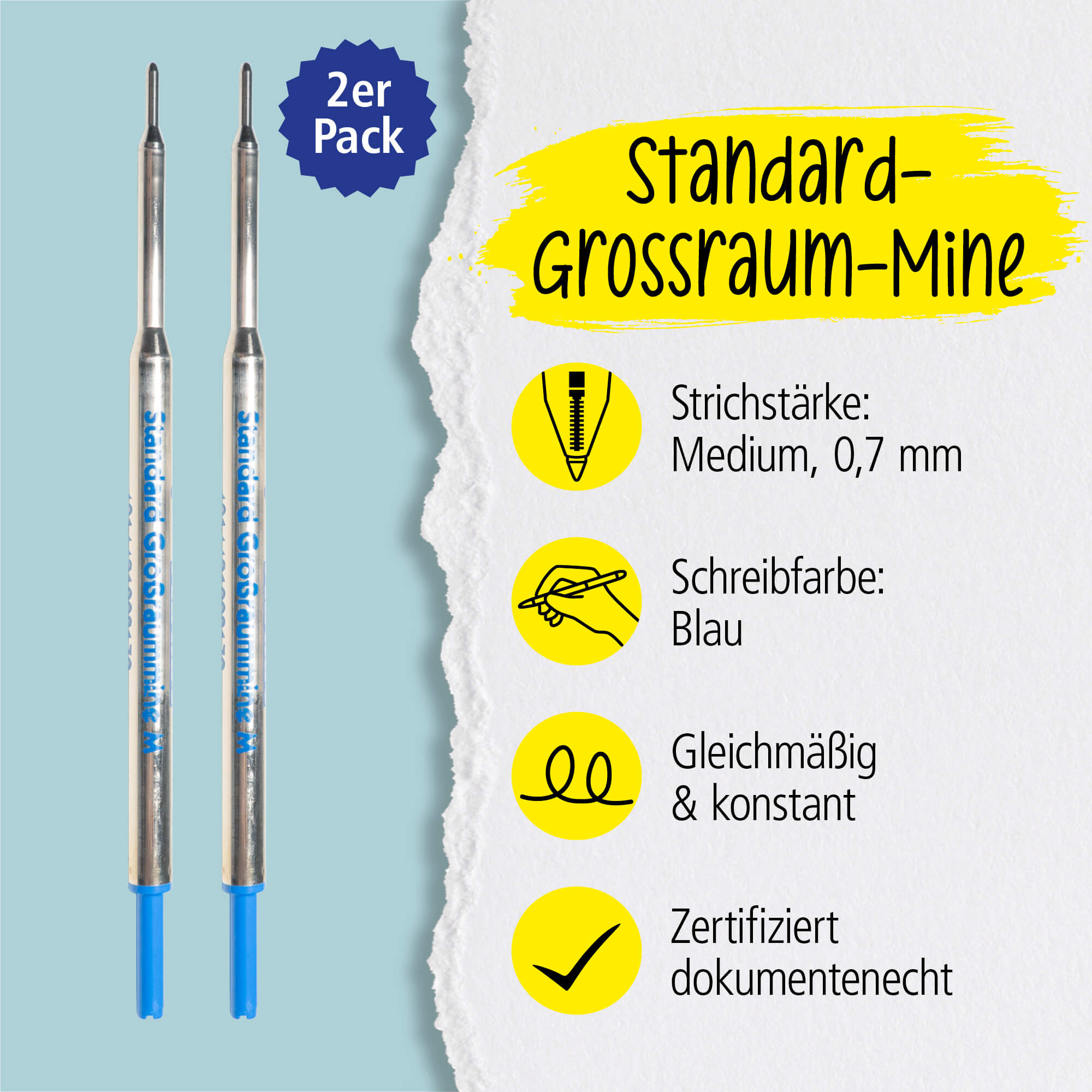 Kugelschreibermine Großraummine G1  M, Blau