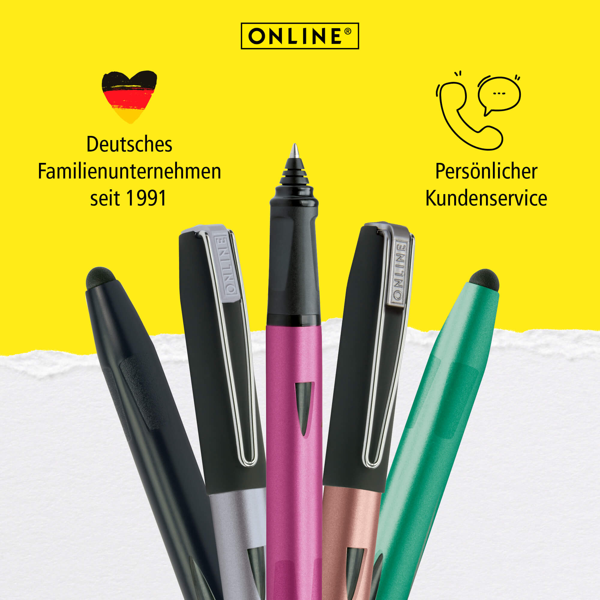 Tintenpatronen-Rollerball Switch Plus Metallic Pink