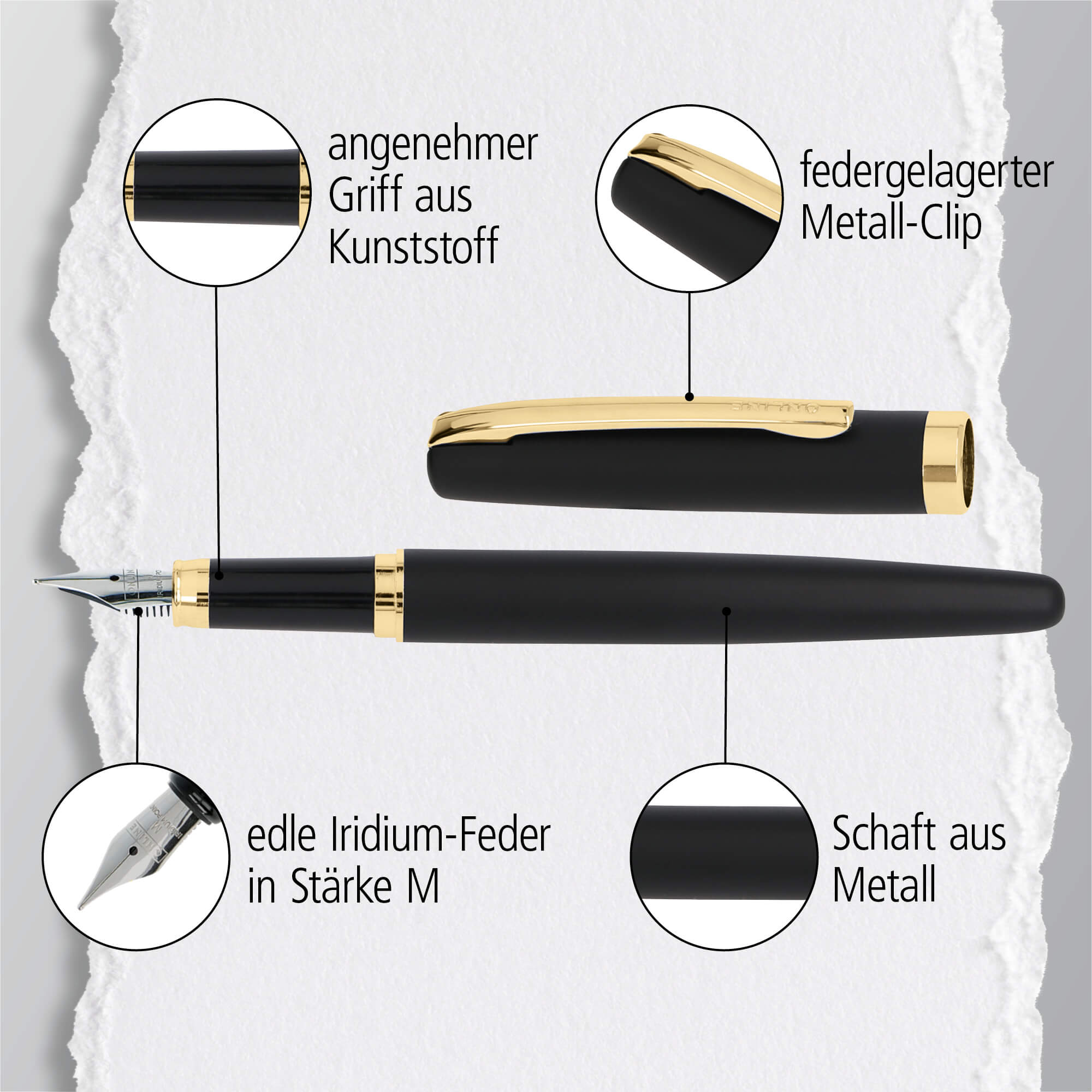 Füller Eleganza Black Gold