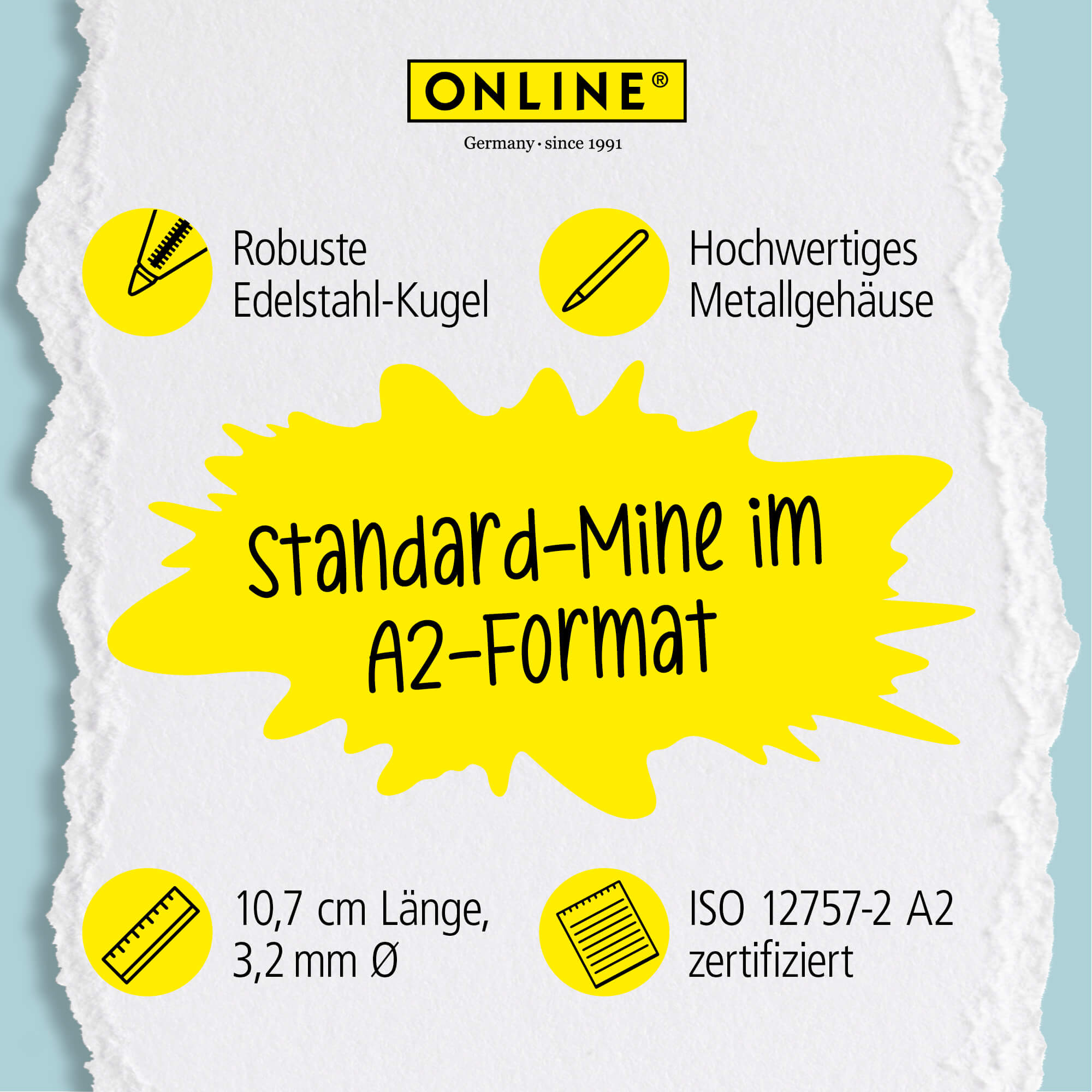 Kugelschreibermine A2 M blau
