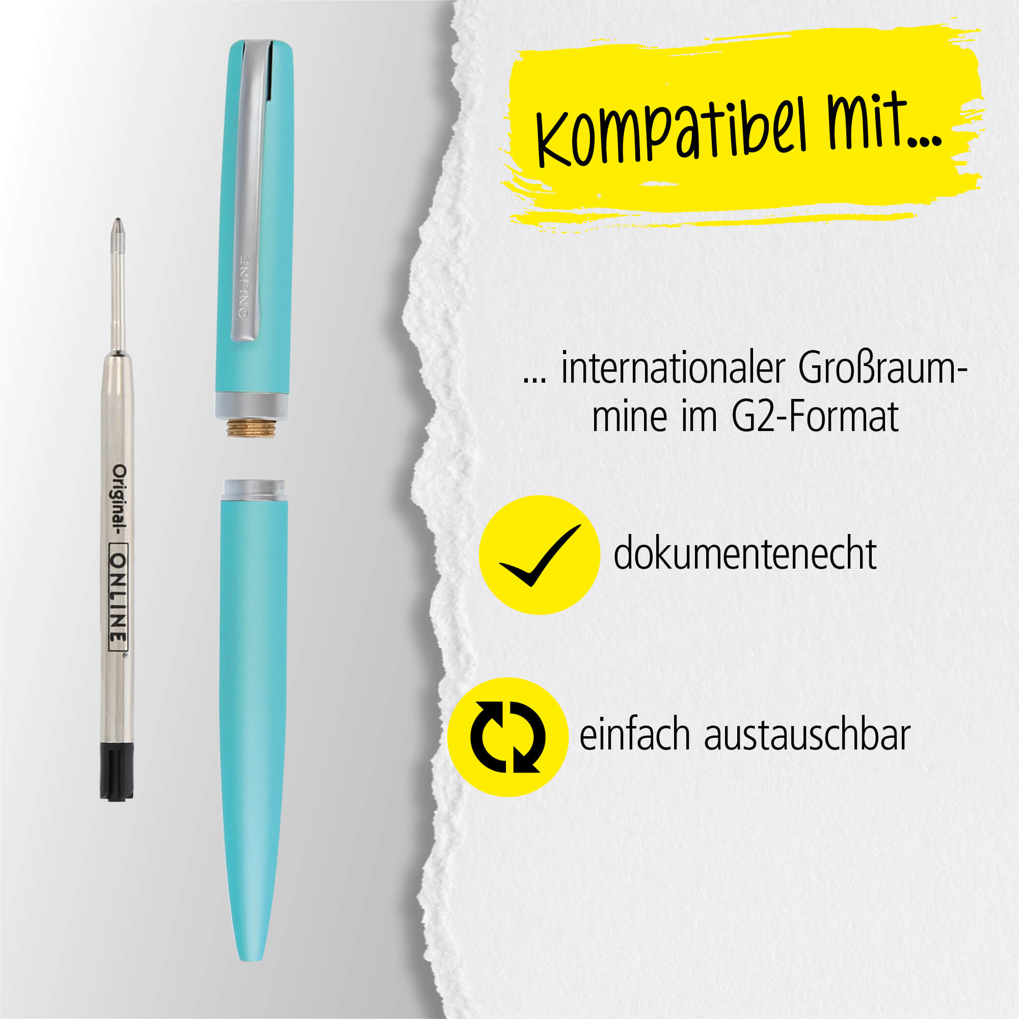 Drehkugelschreiber Eleganza Turquoise