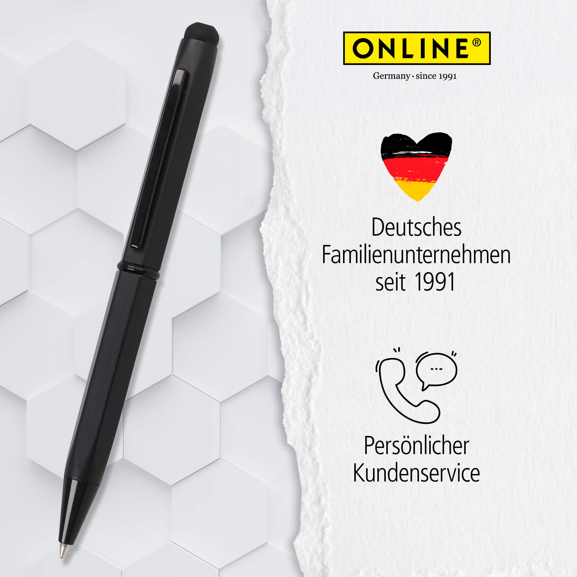 Kugelschreiber Hexagon Stylus Black