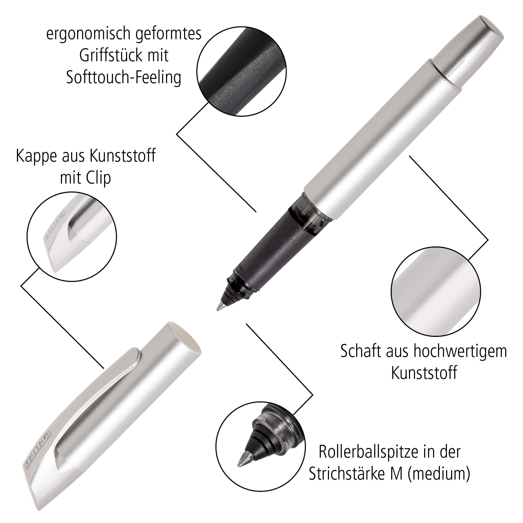 Rolleballspitze mit der Schreibdicke M (medium)