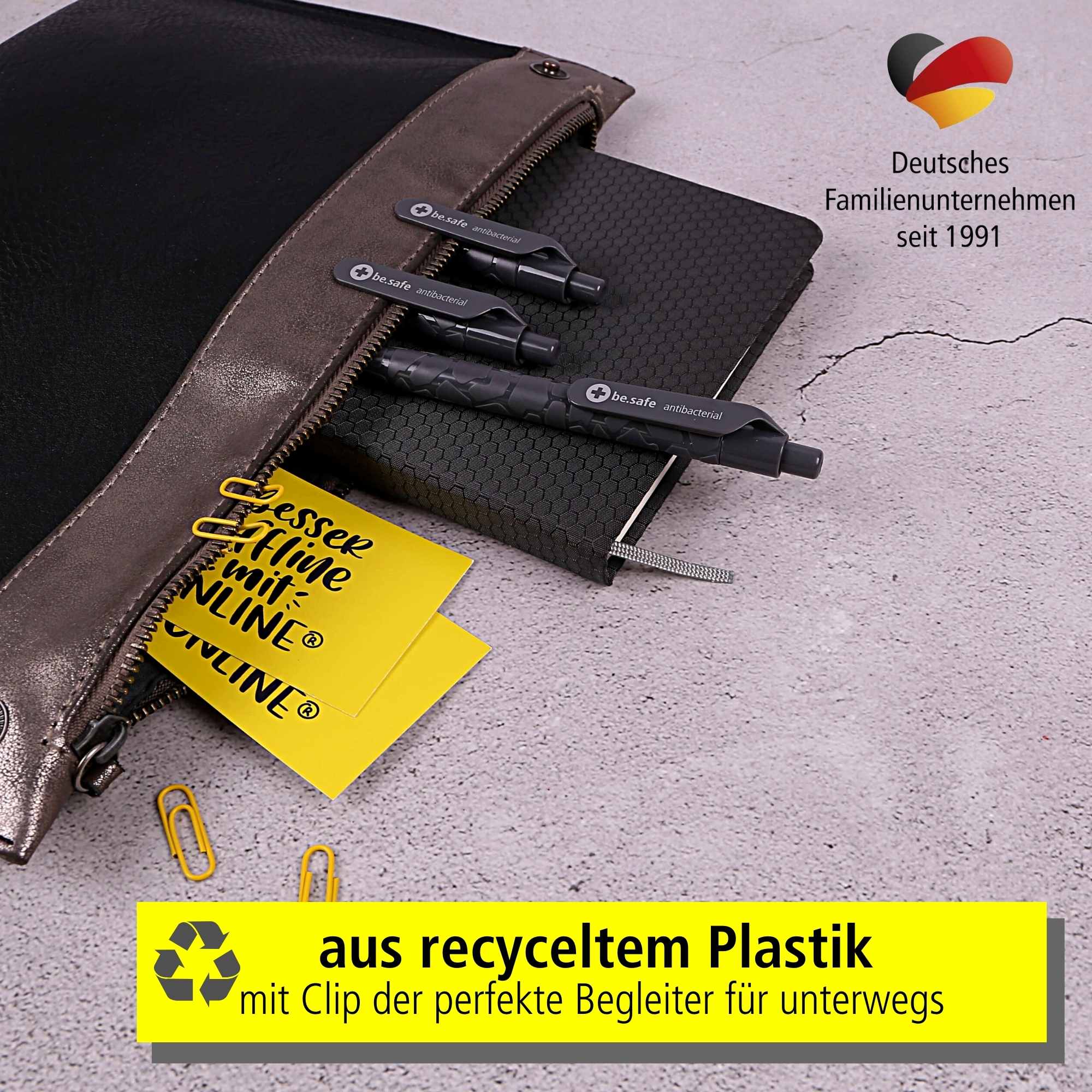 Kugelschreiber antibakteriell - Be.Safe 10er-Pack