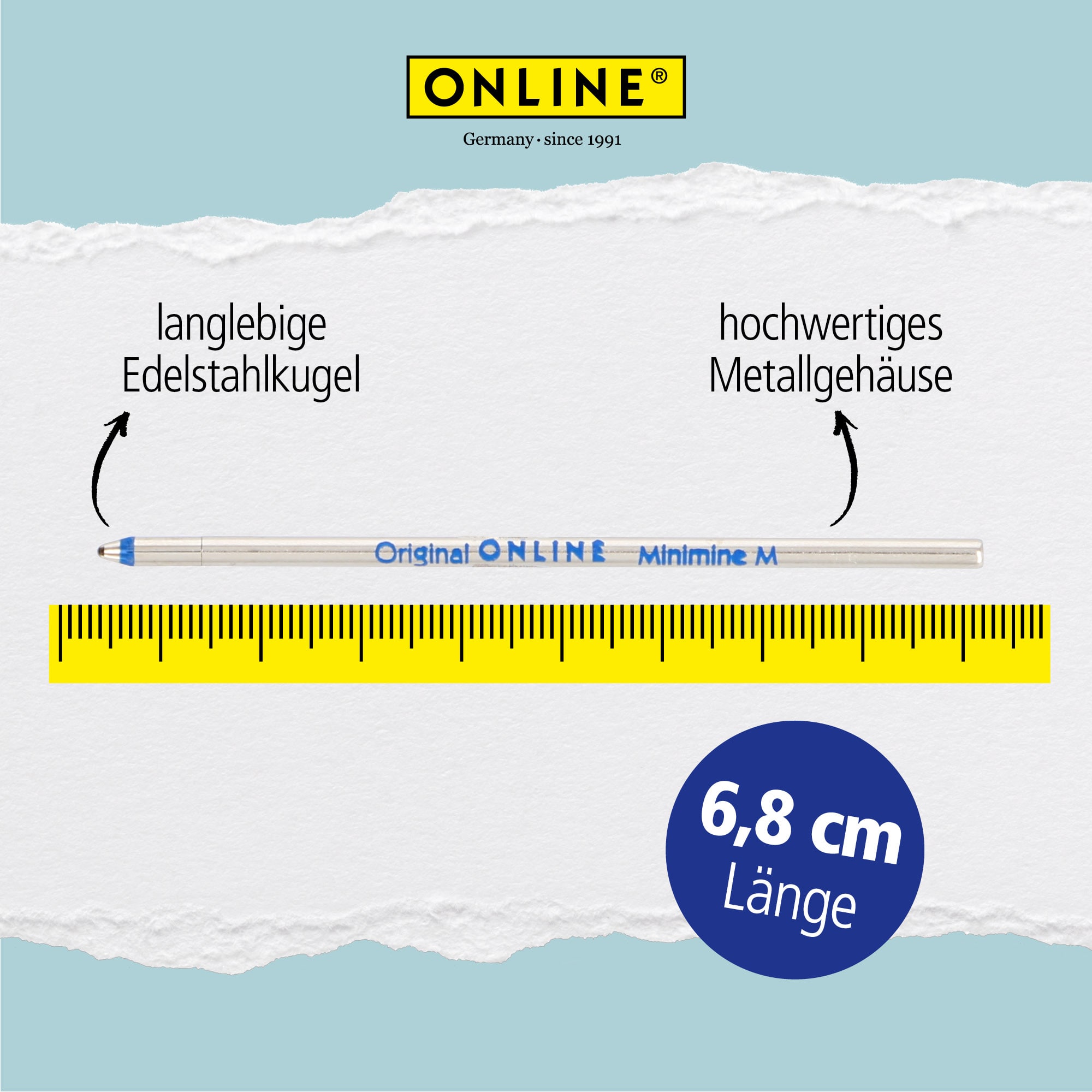 Kugelschreiberminen-Set D1 10 Stück, Blau