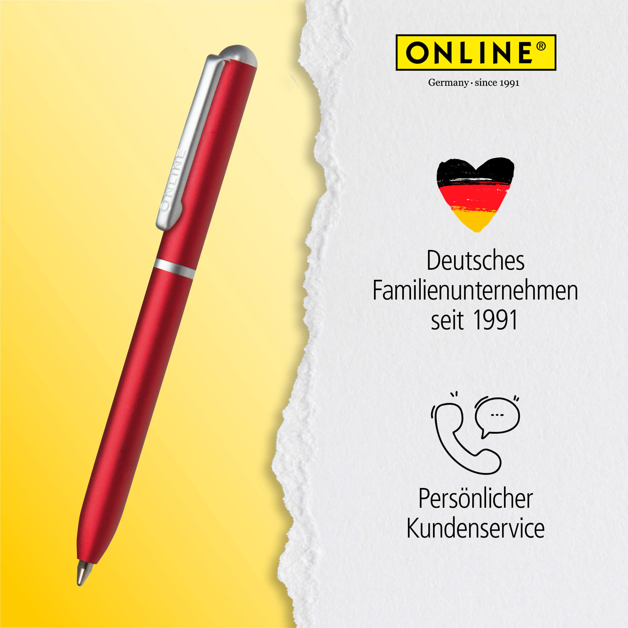 Kugelschreiber Mini Portemonnaie Red, 8 cm Mini-Kugelschreiber