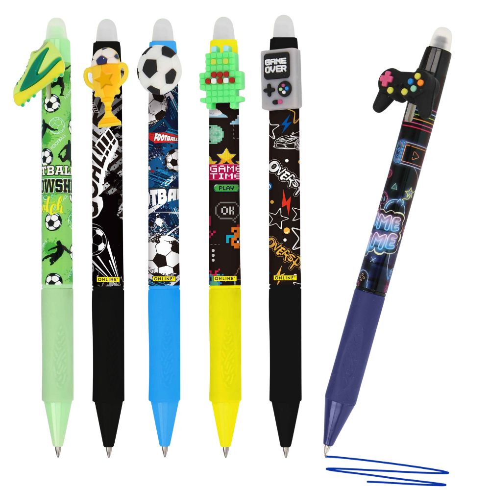 Radierbare Gelschreiber ONLINE magiXX Fun Boys, 6er Pack