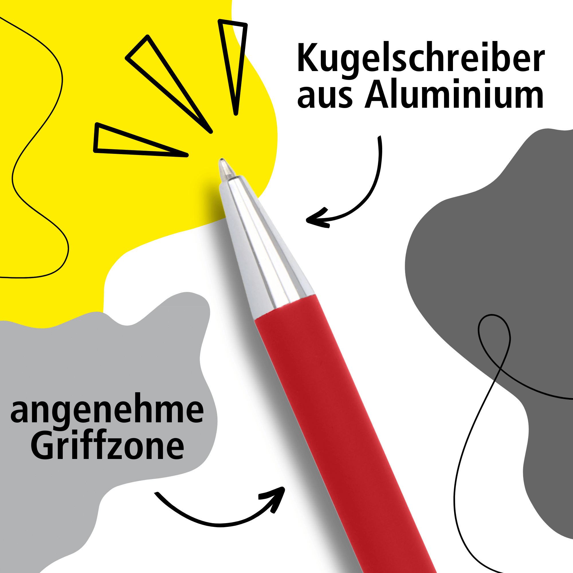 Druckkugelschreiber Soft Metal Classic Red