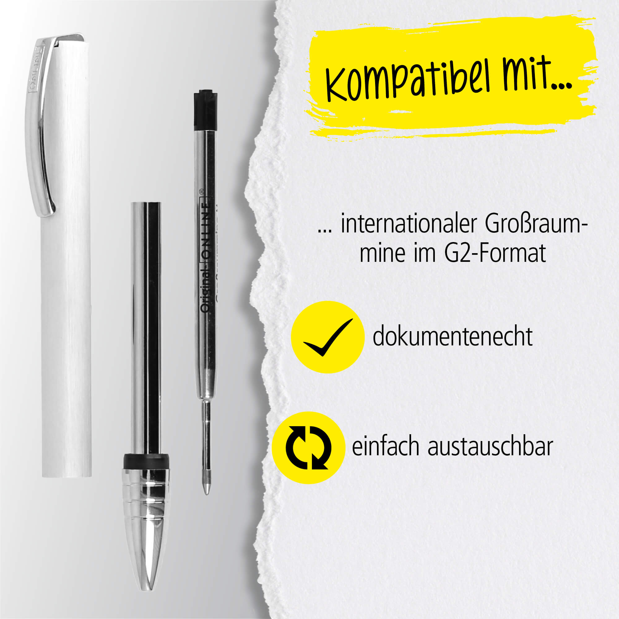 Kugelschreiber Vision Classic Black, mit Wunschgravur