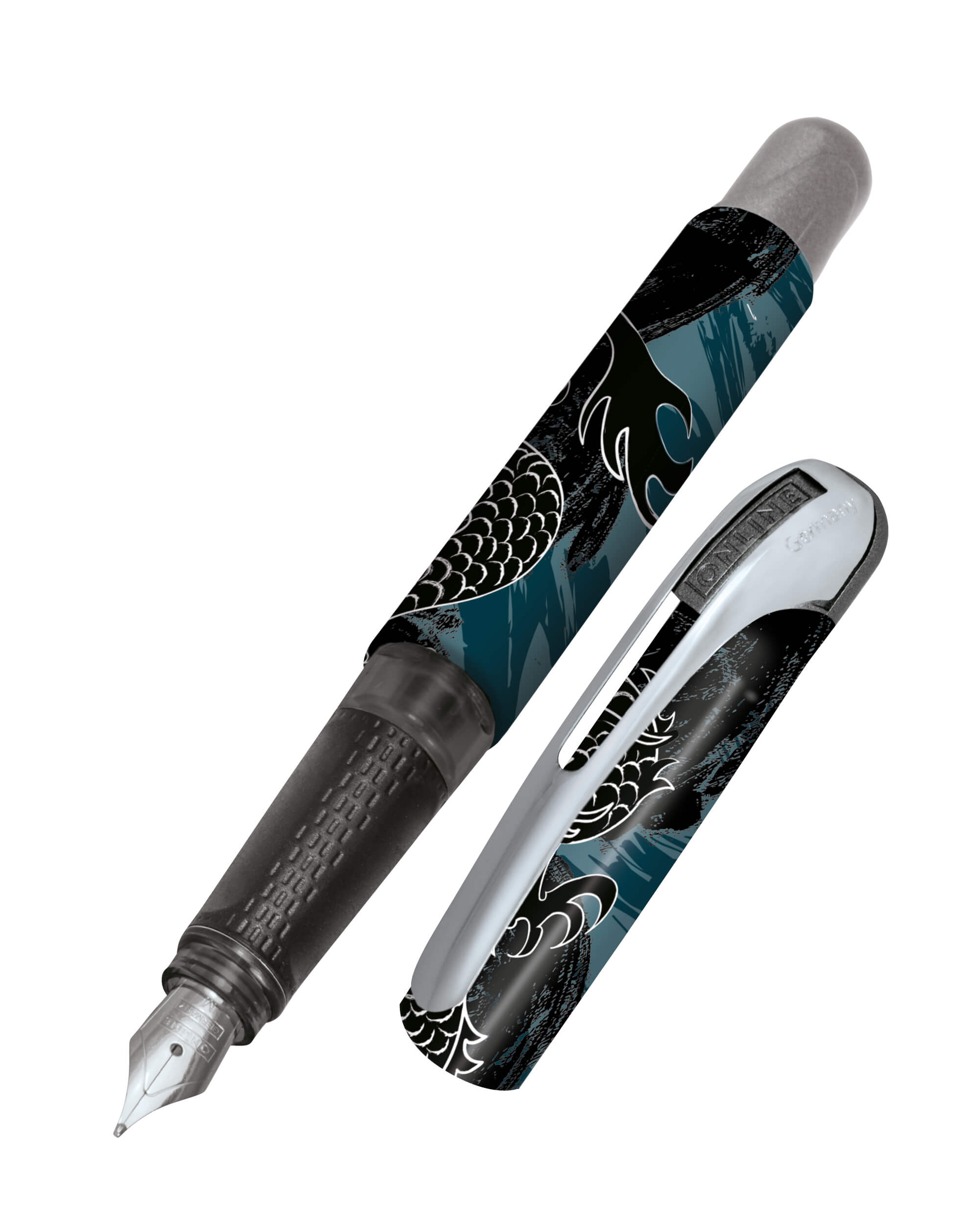Füller mit schwarzem Drachen