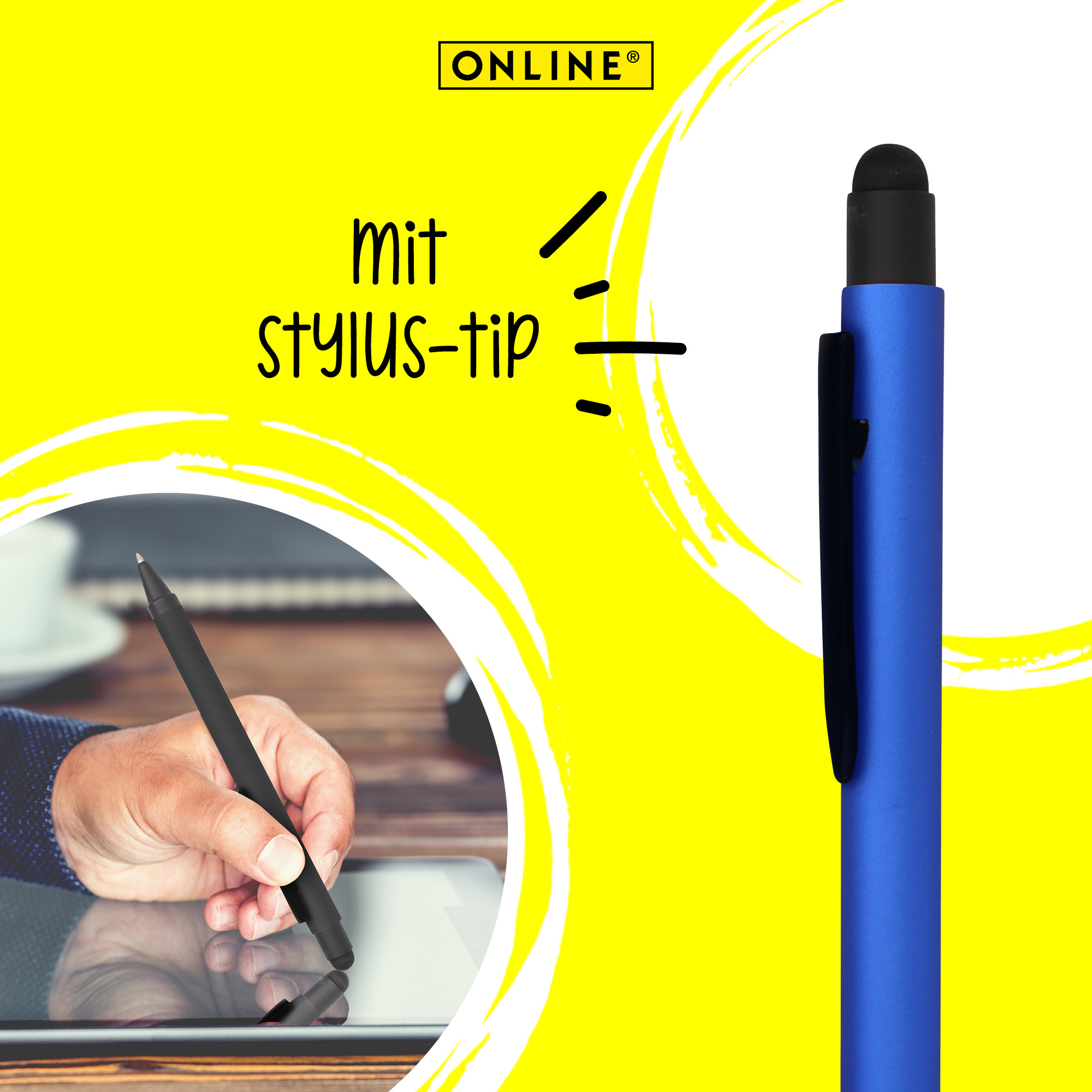 Kugelschreiber ALU Stylus Blue