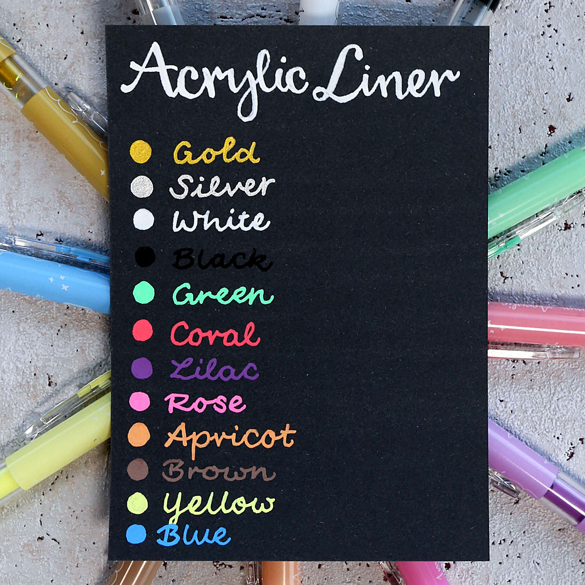 Acrylic Liner Gold