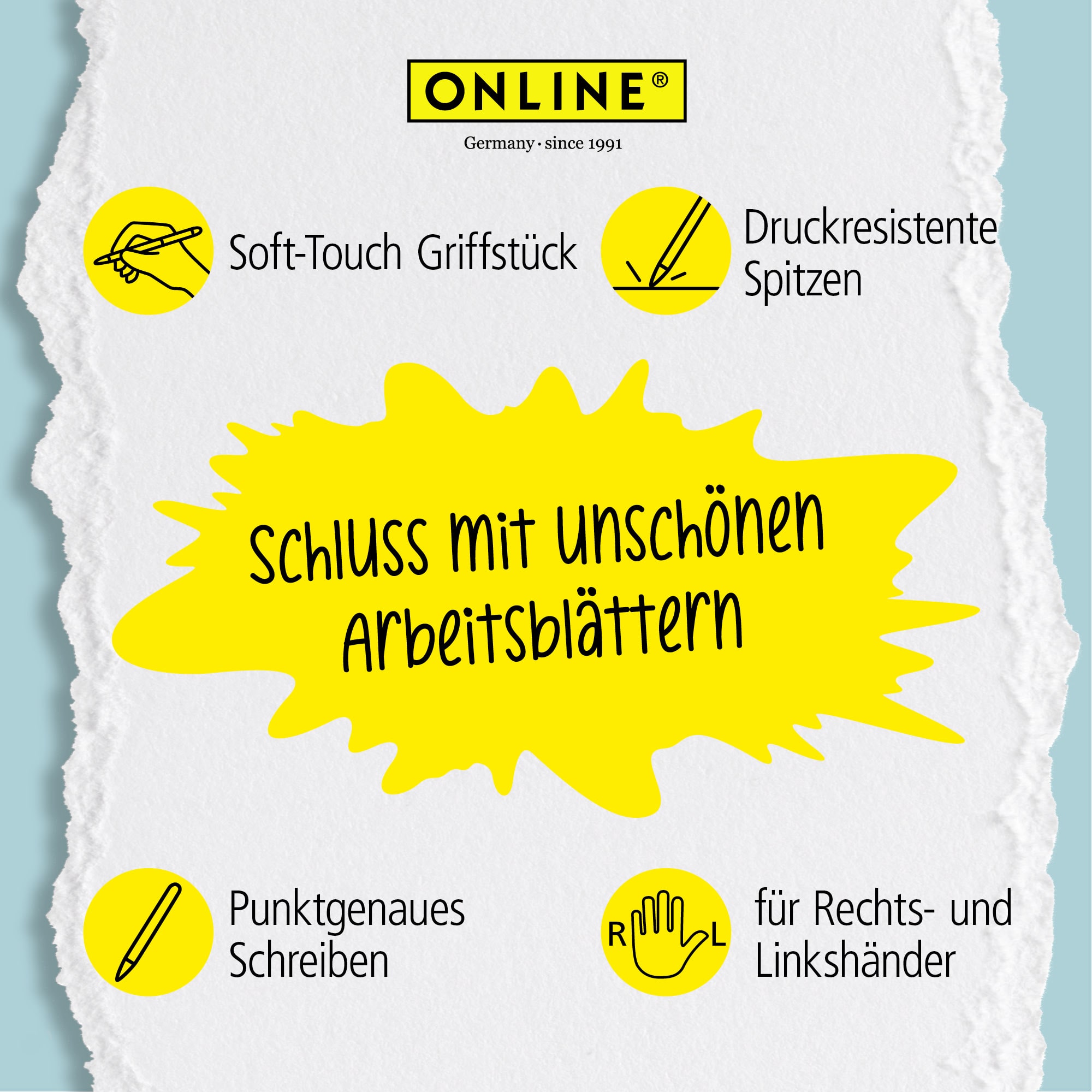 3x Radierbare Gelpens ONLINE magiXX Design Girls, Gelschreiber blau