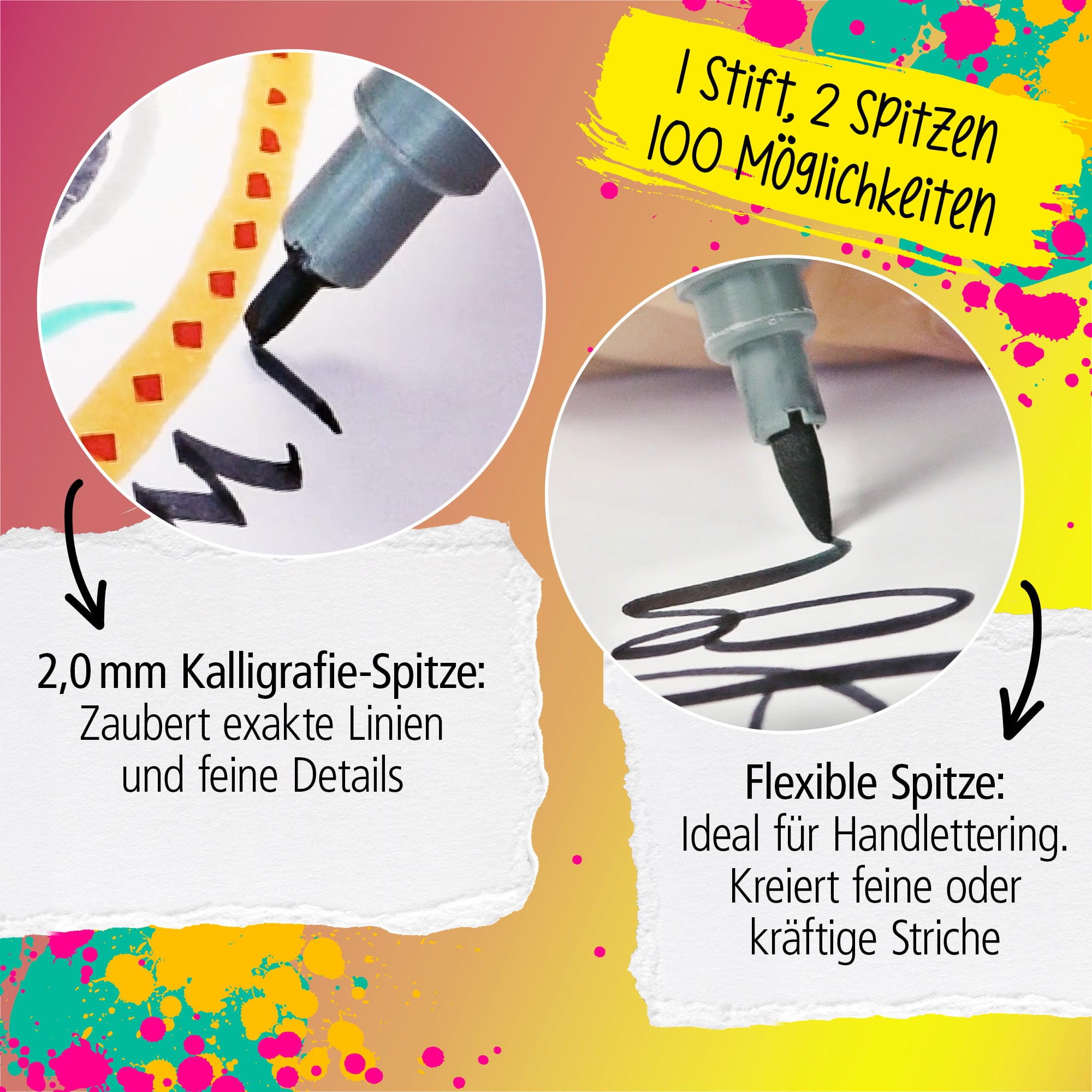 Calli.Brush - Brush Pen Set mit 24 Farben