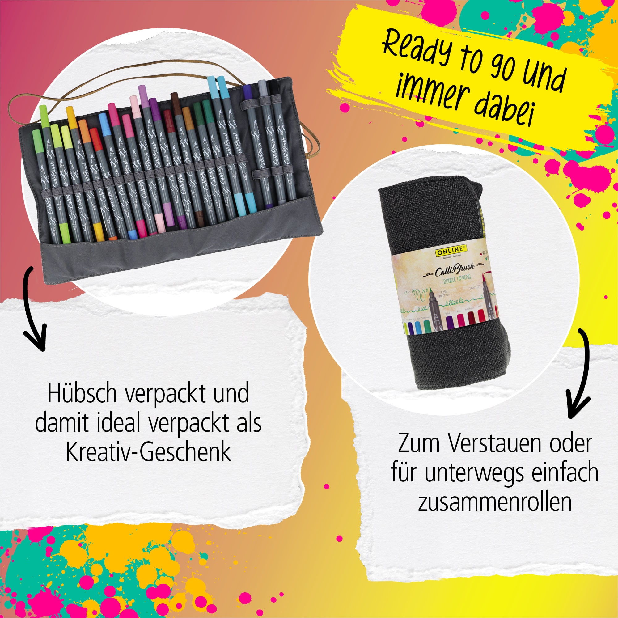 Calli.Brush - Brush Pen Set mit 24 Farben