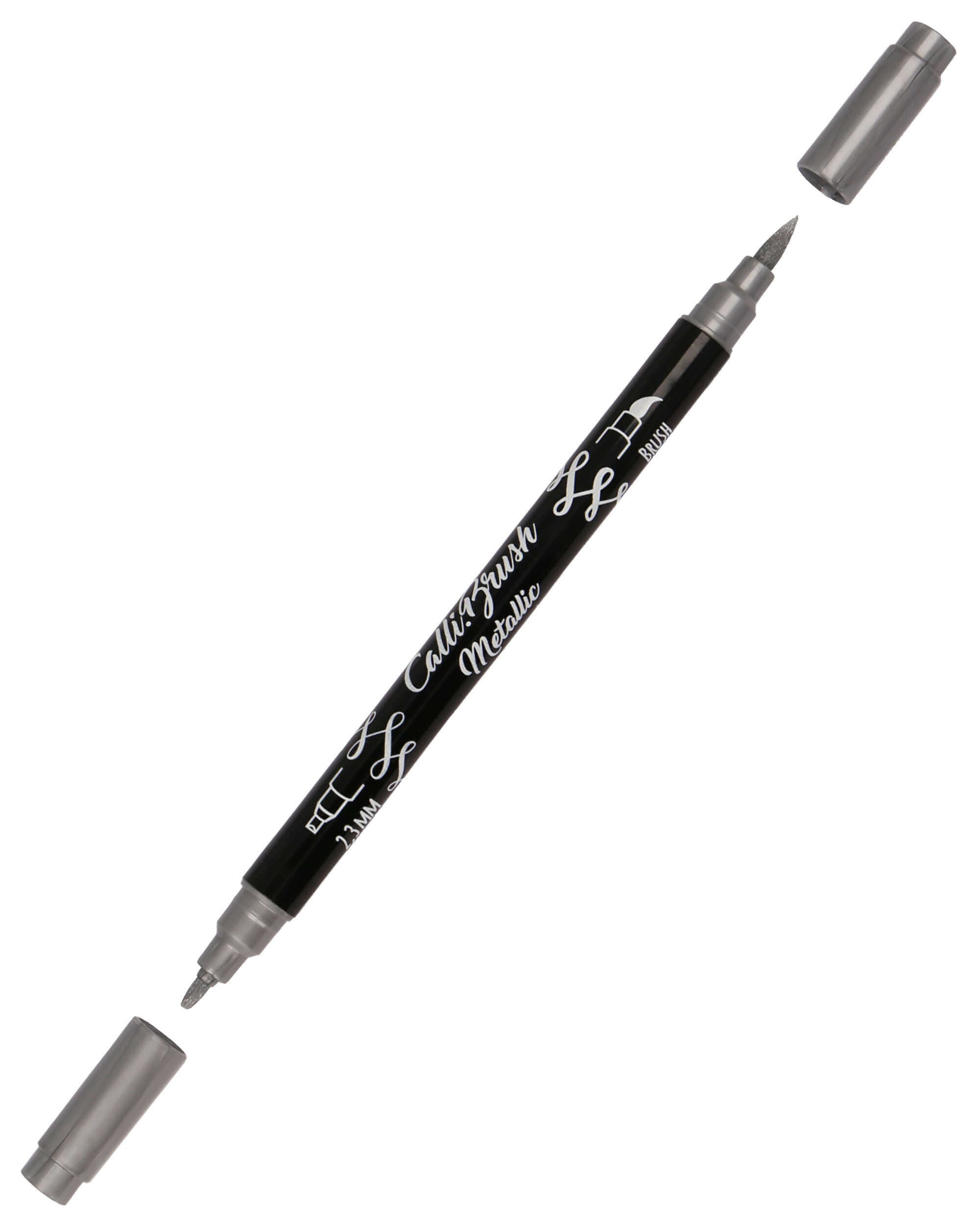 Calli.Brush Pen Metallic Silver