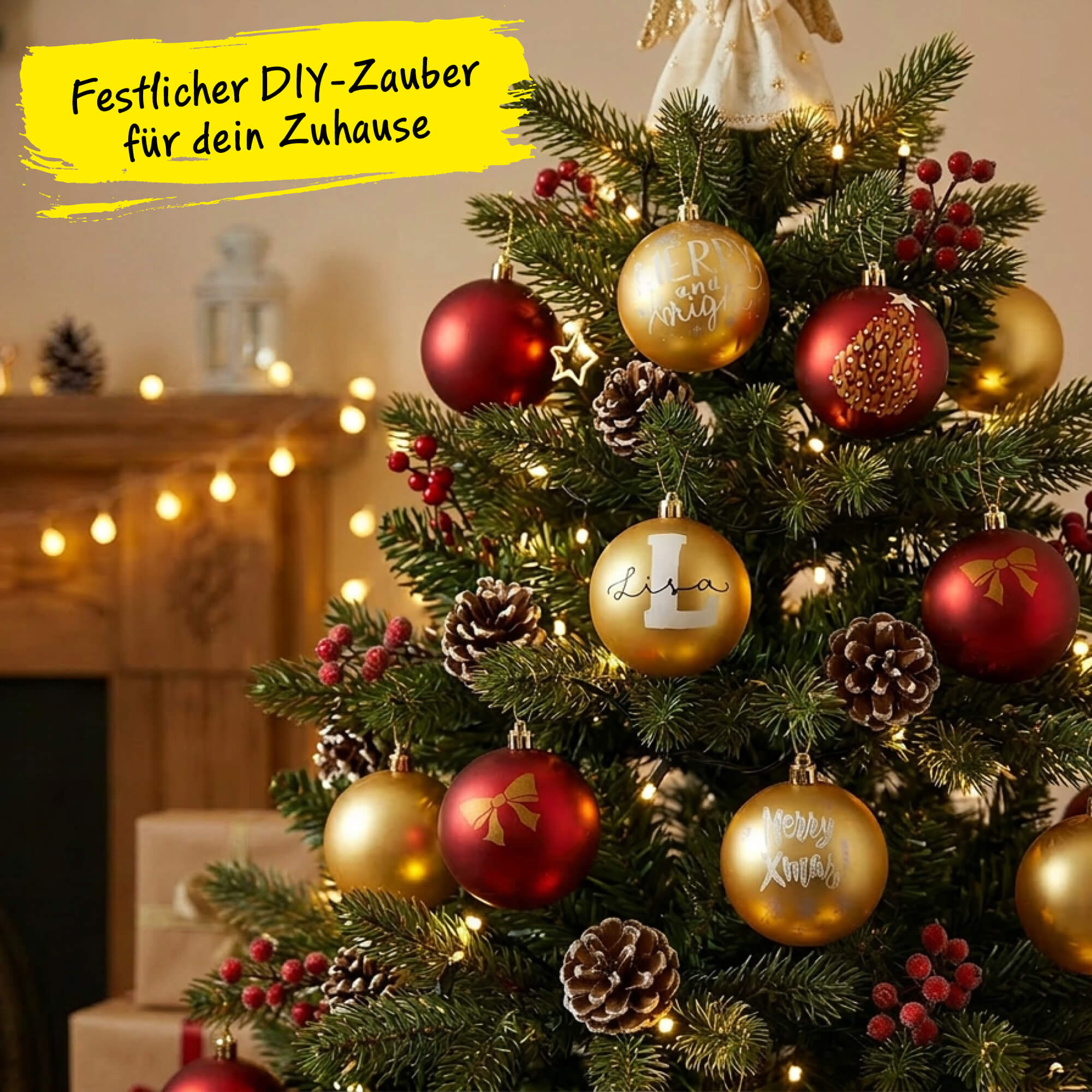 Set Christbaumkugeln DIY