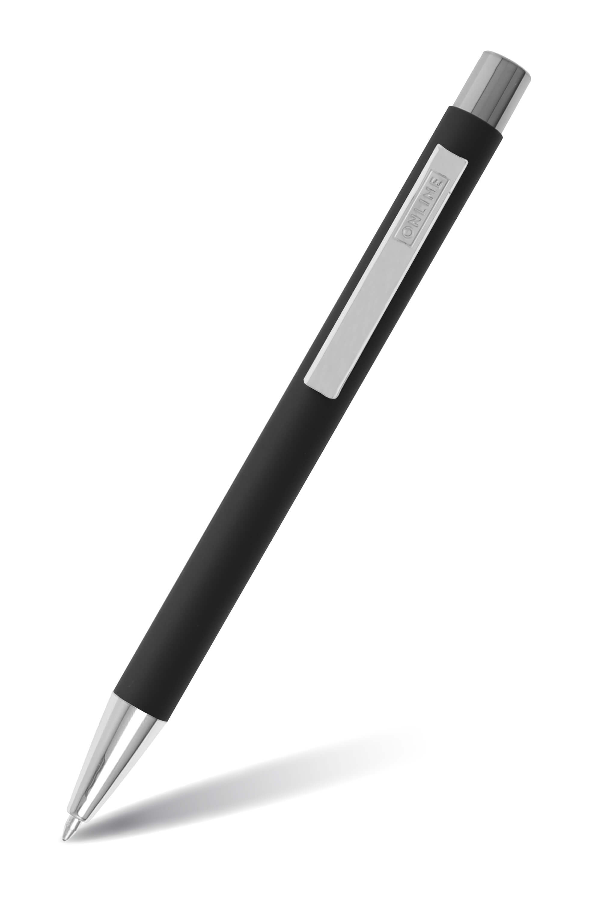 Druckkugelschreiber Soft Metal Pure Black