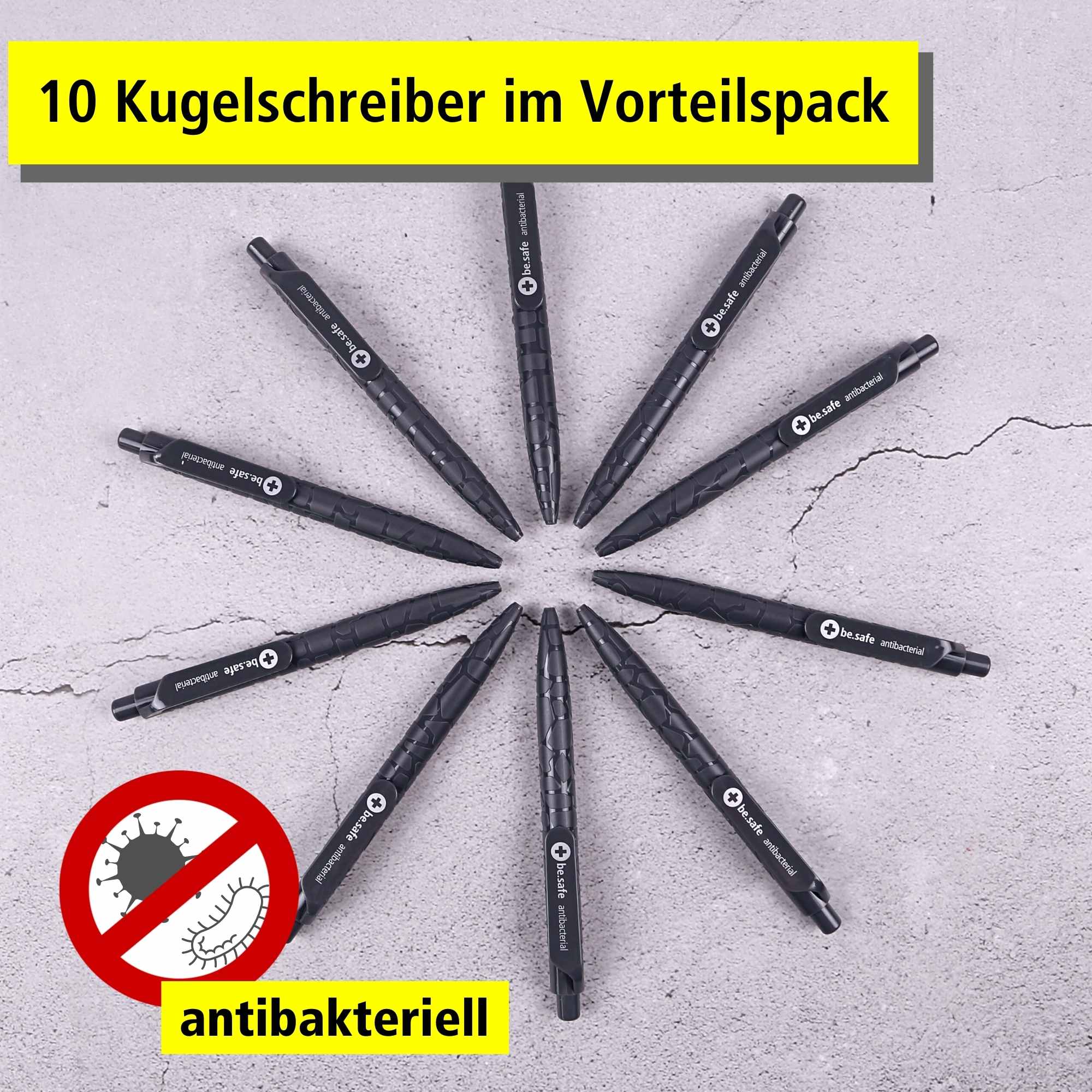 Kugelschreiber antibakteriell - Be.Safe 10er-Pack