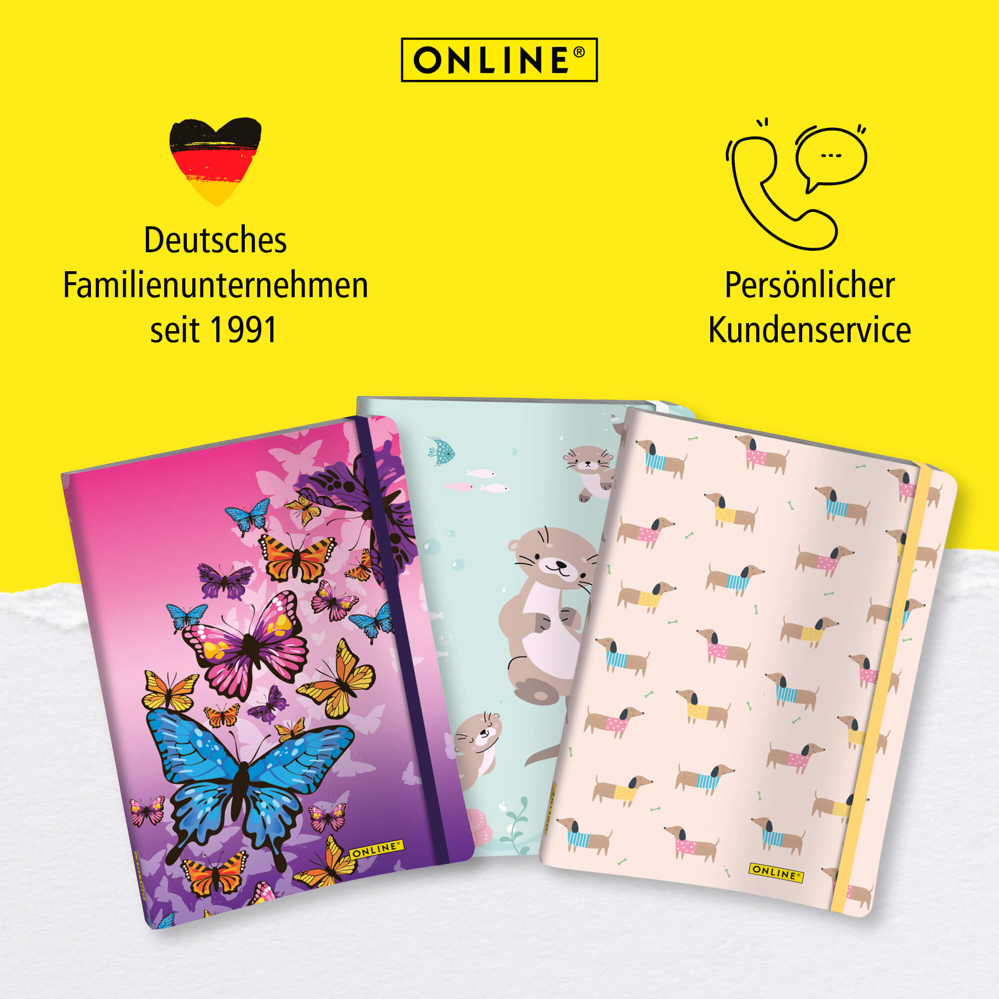 Bullet Journal Otter, Dotted-Notizbuch mit Soft Cover, Gummiband, DIN A5, 120g/m² FSC Papier, 144 Seiten