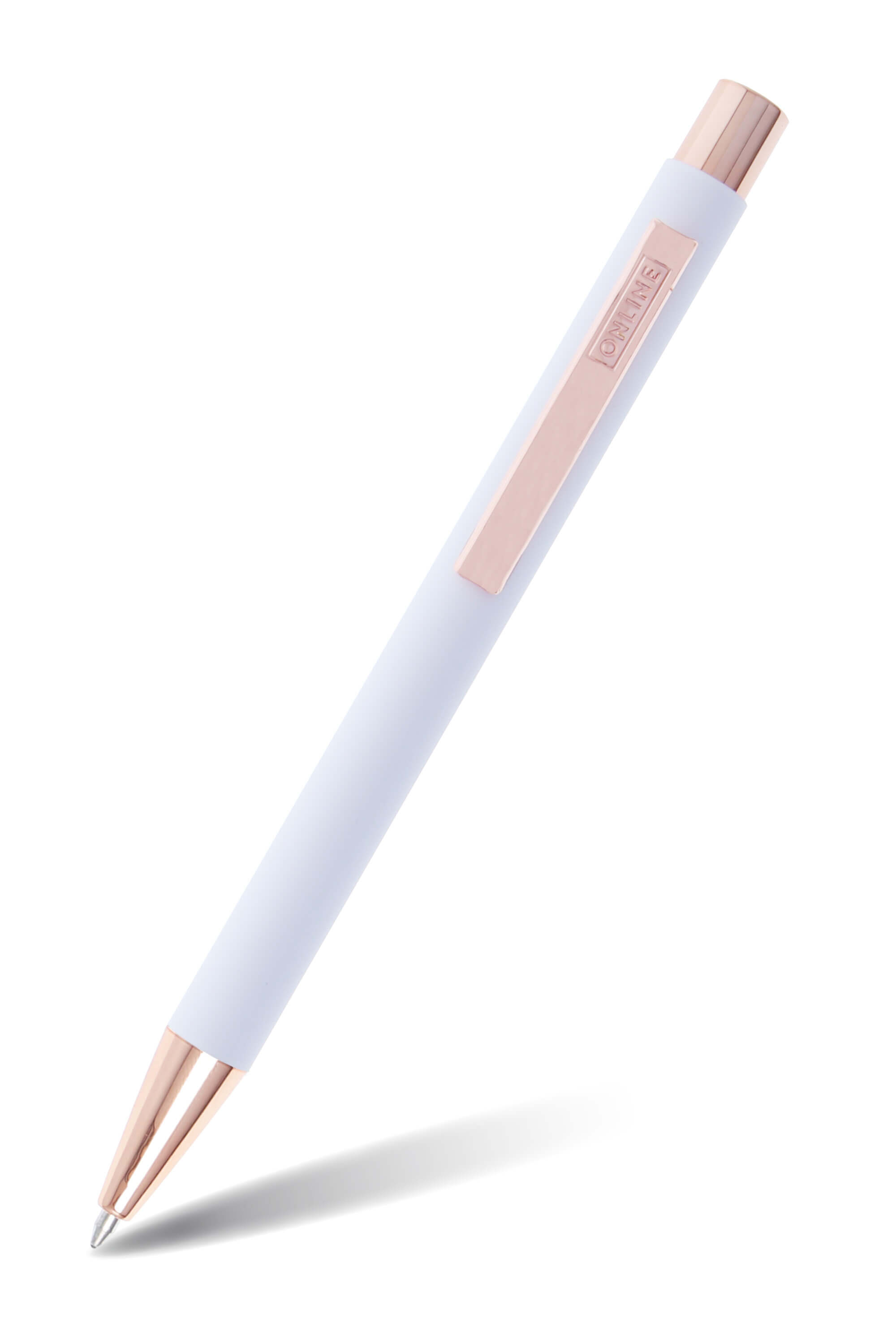 Kugelschreiber Soft Metal White Rose