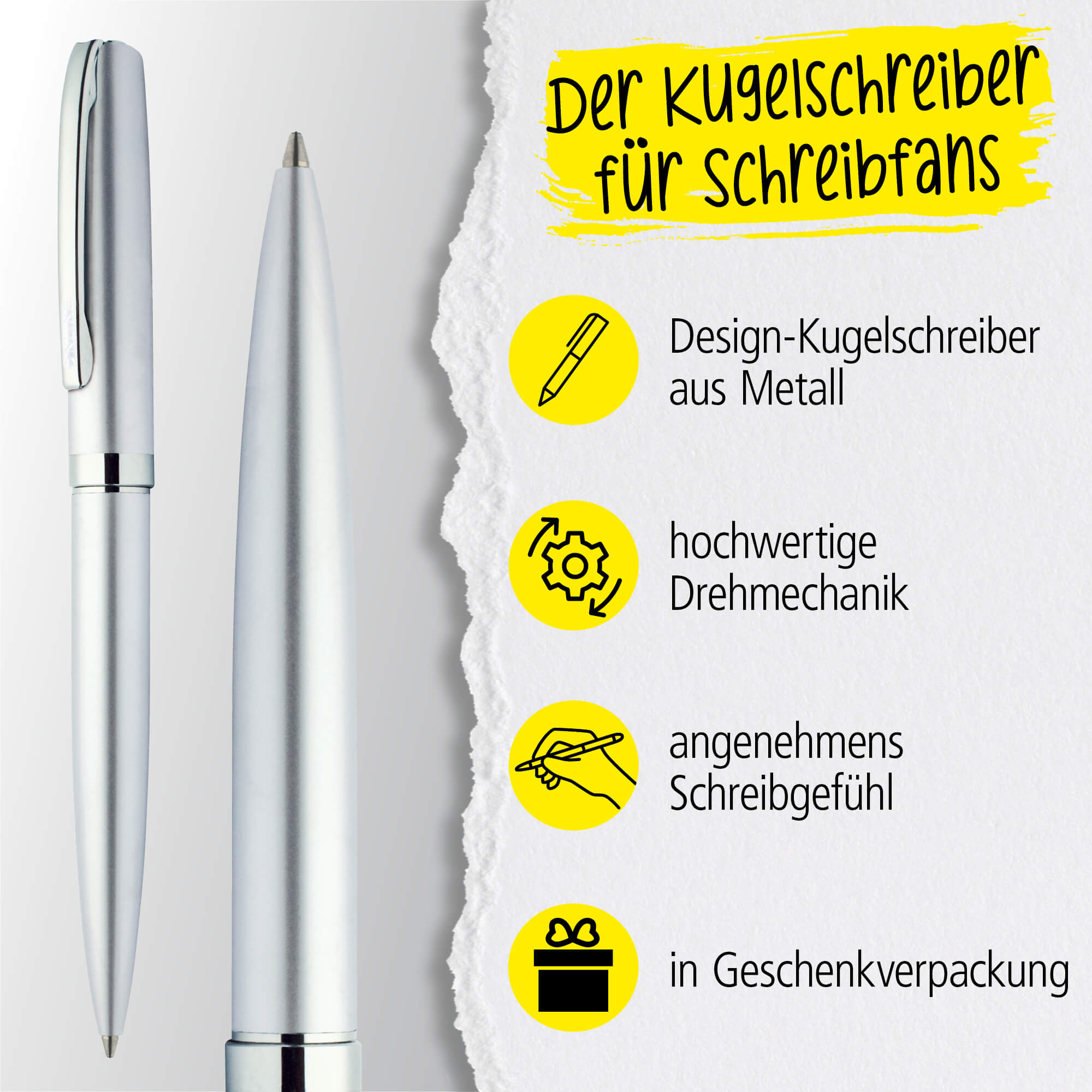 Drehkugelschreiber Eleganza Classic Silver