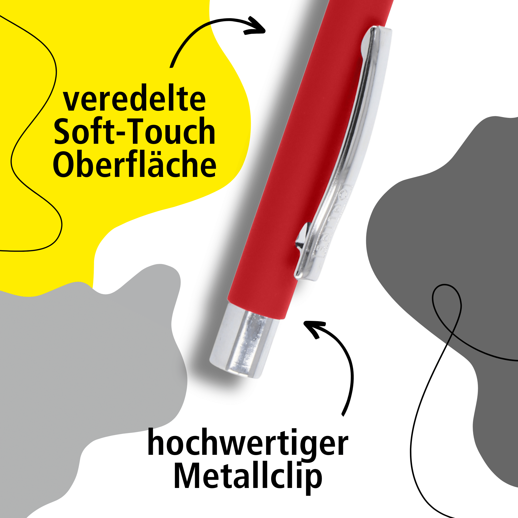Druckkugelschreiber Soft Metal Classic Red