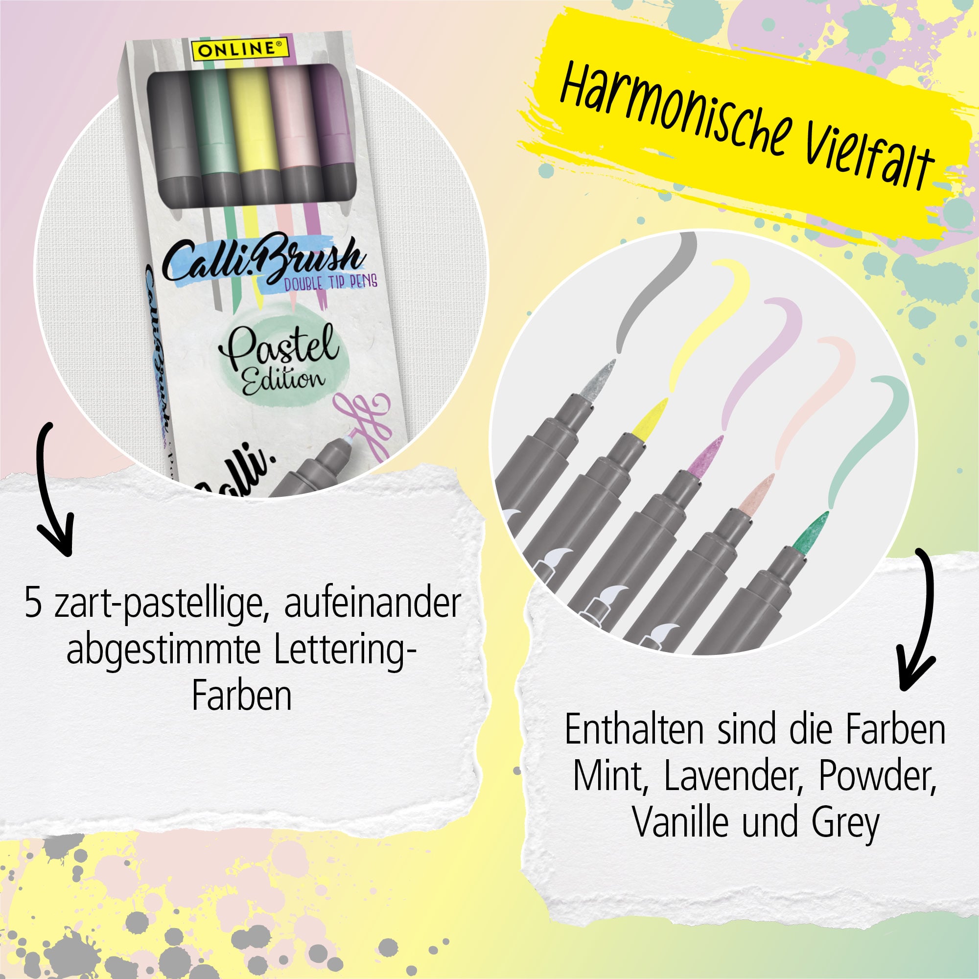 Calli.Brush Pens 5er Set Pastel