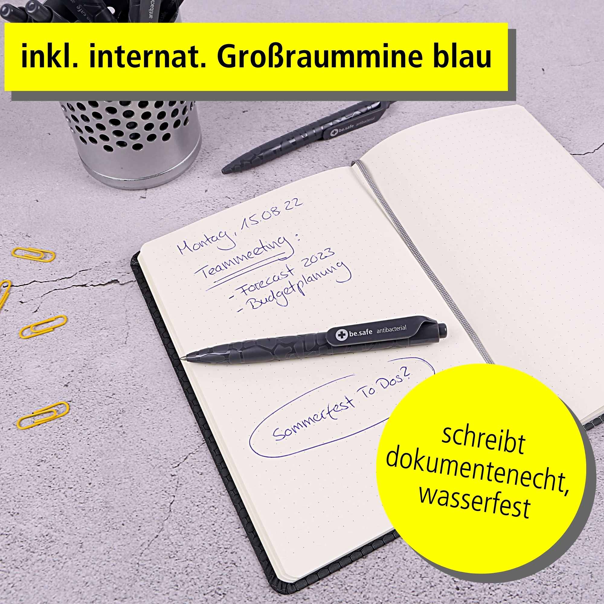 Kugelschreiber antibakteriell - Be.Safe 10er-Pack