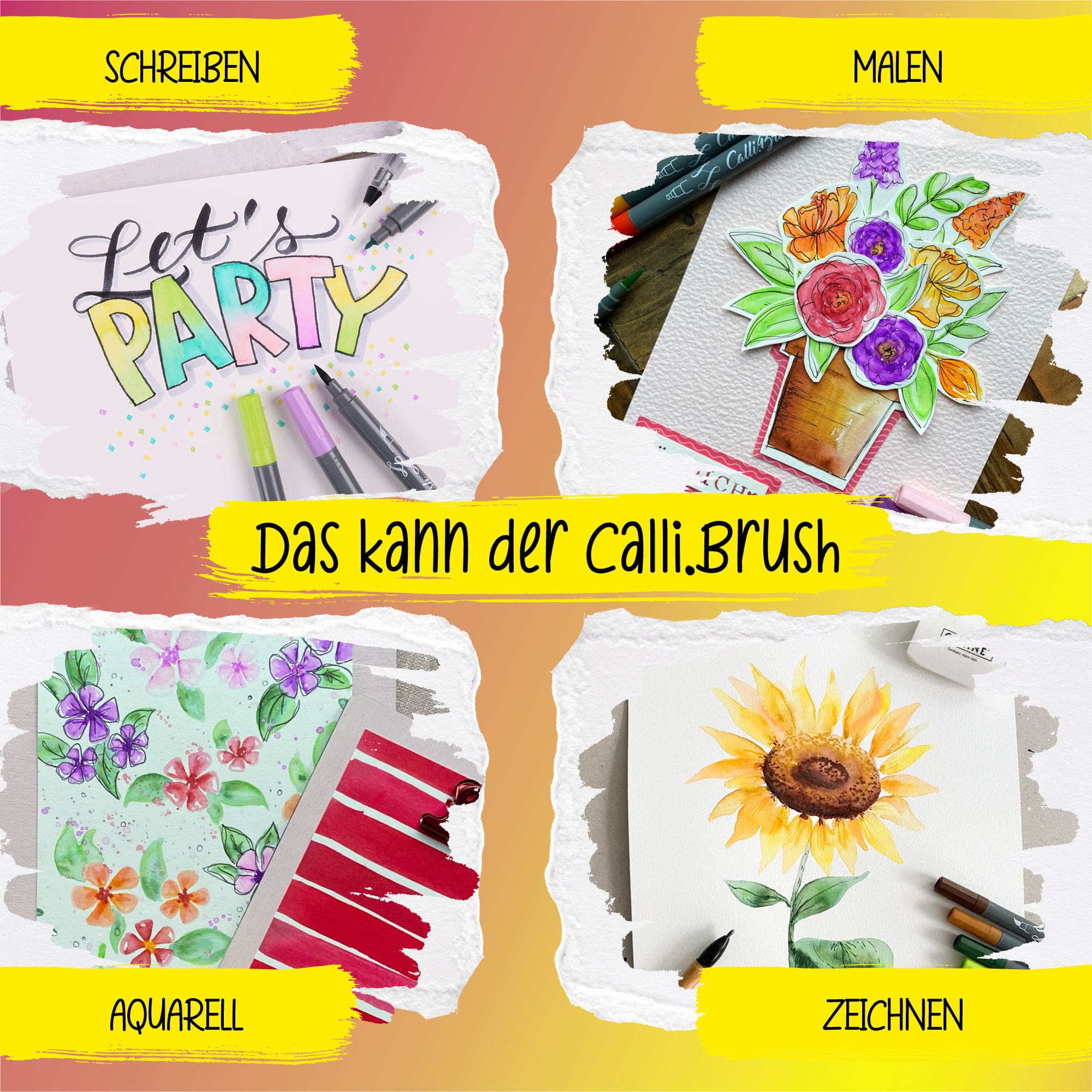 Calli.Brush - Brush Pen Set mit 24 Farben