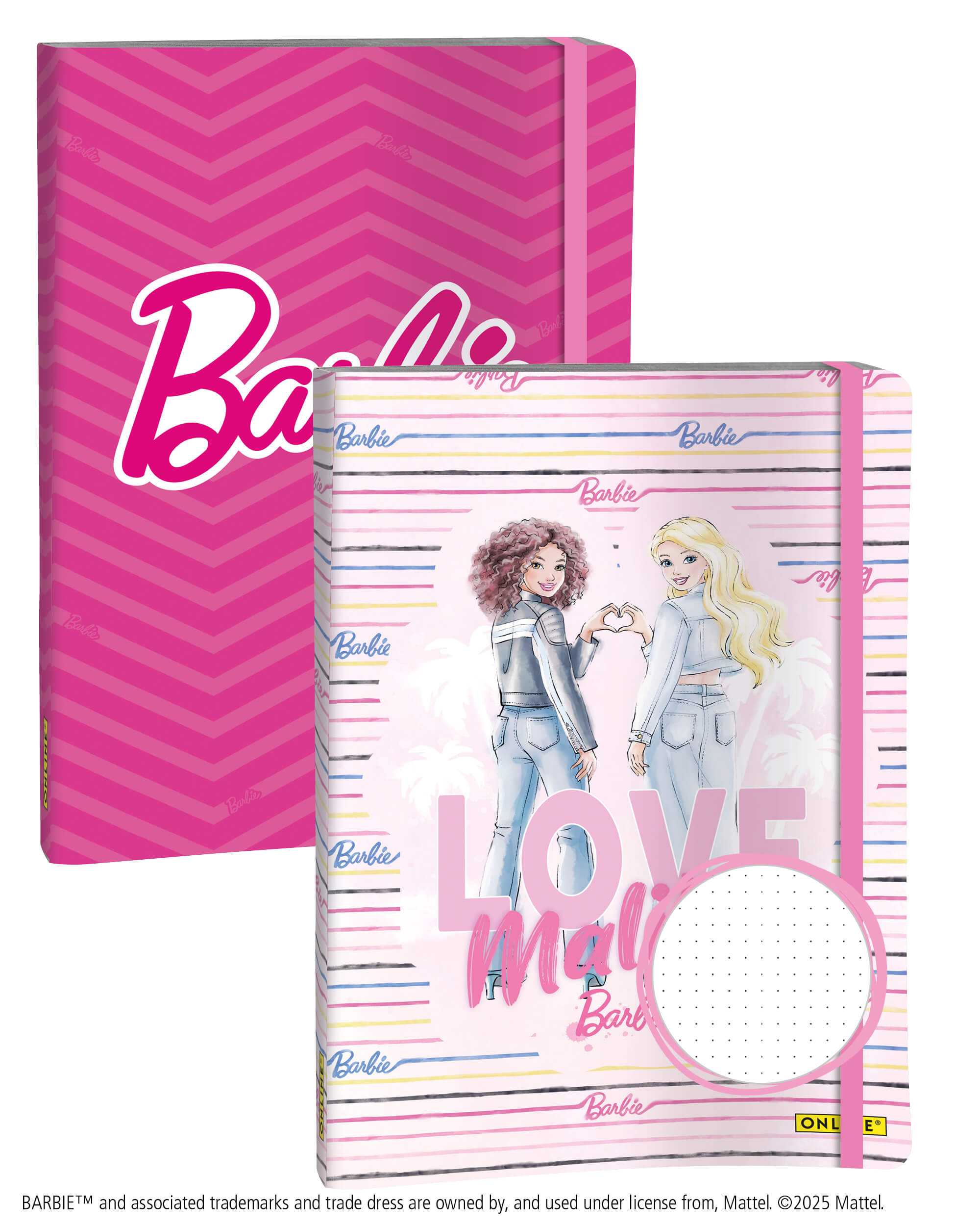 Bullet Journal Barbie 2er Pack, Notizbuch mit Soft-Cover, DIN A5, 120g/m² FSC Papier, 144 Seiten