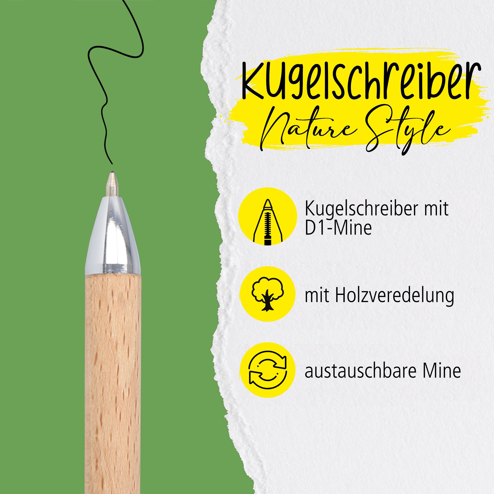 Kugelschreiber Nature Style Beechwood