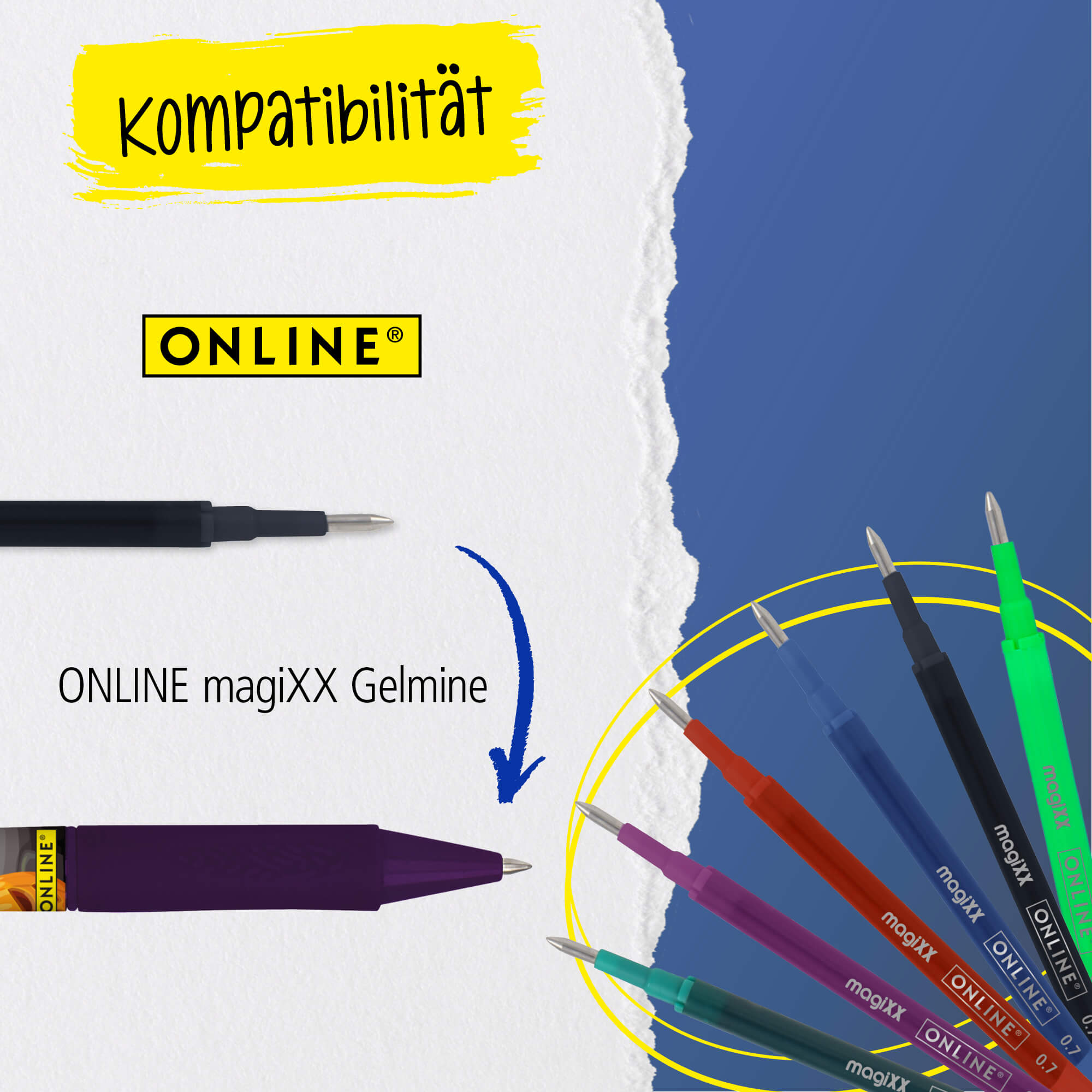 Radierbare Gelschreiber ONLINE magiXX Fun Halloween, 6er Pack, gruselige Geschenkidee