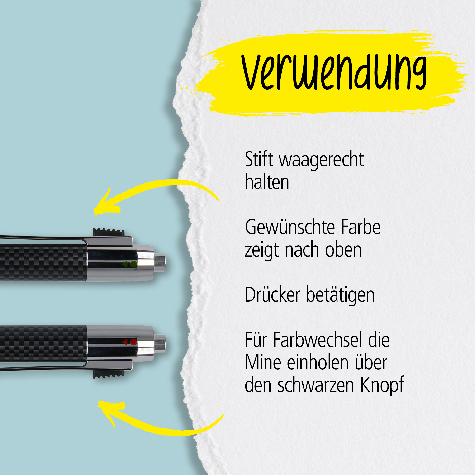 4-Farb-Kugelschreiber in Carbon Design