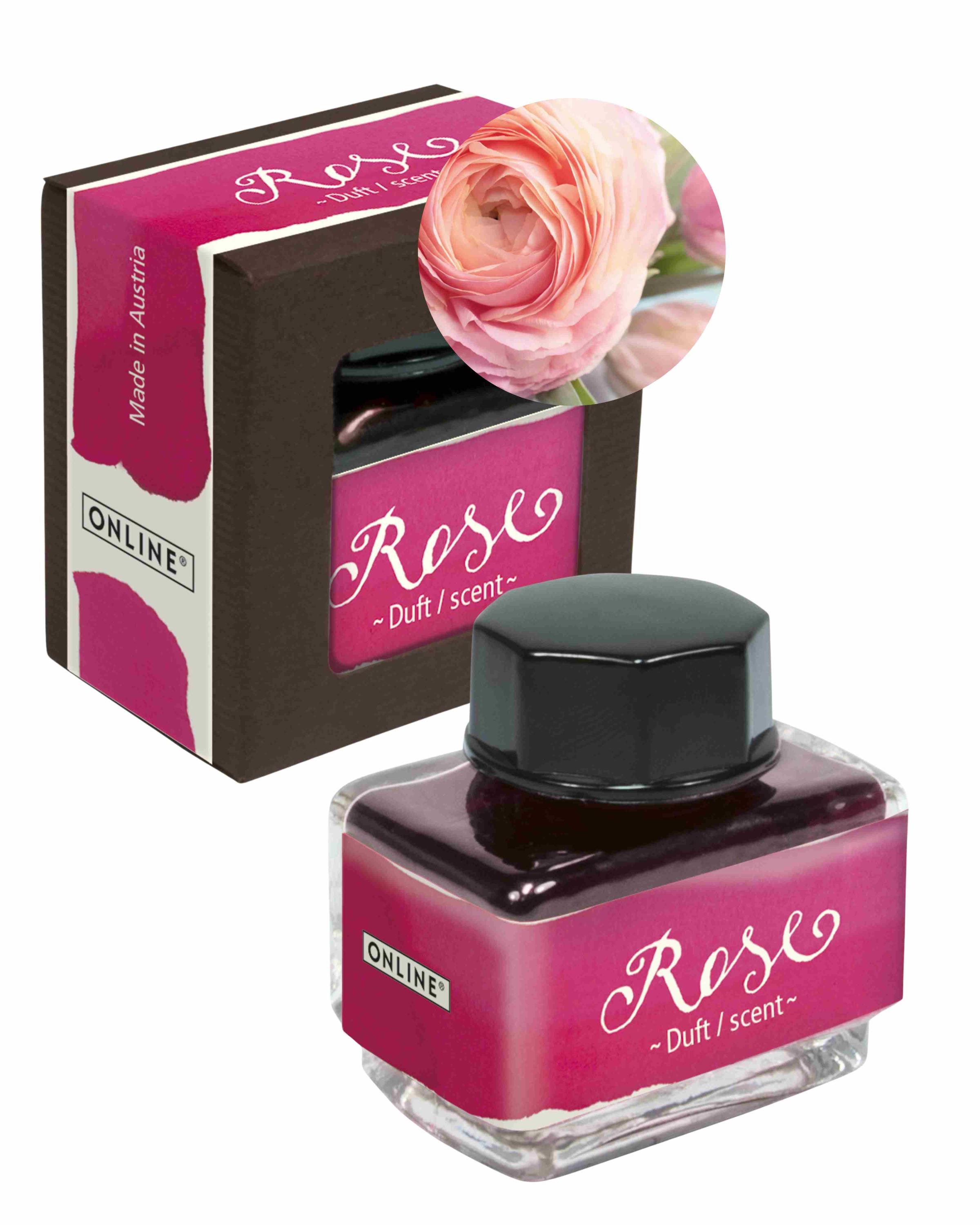 Tinte der Sinne Pink 15 ml mit Duft - Aroma Rose