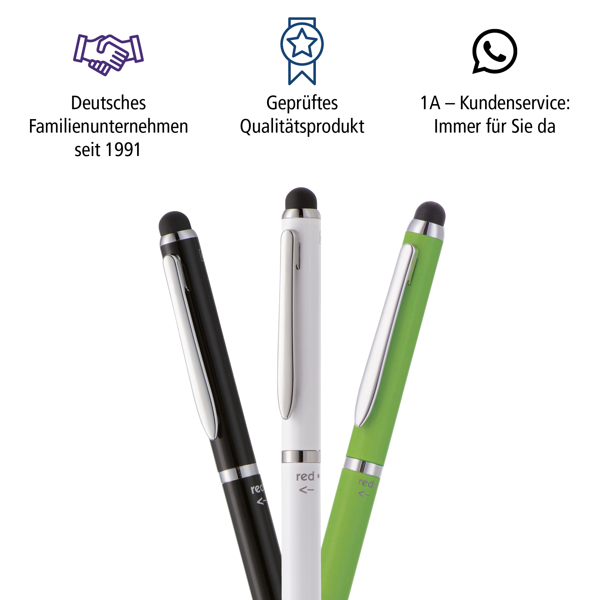 Kugelschreiber 3-in-1 Multi Touch Pen Black