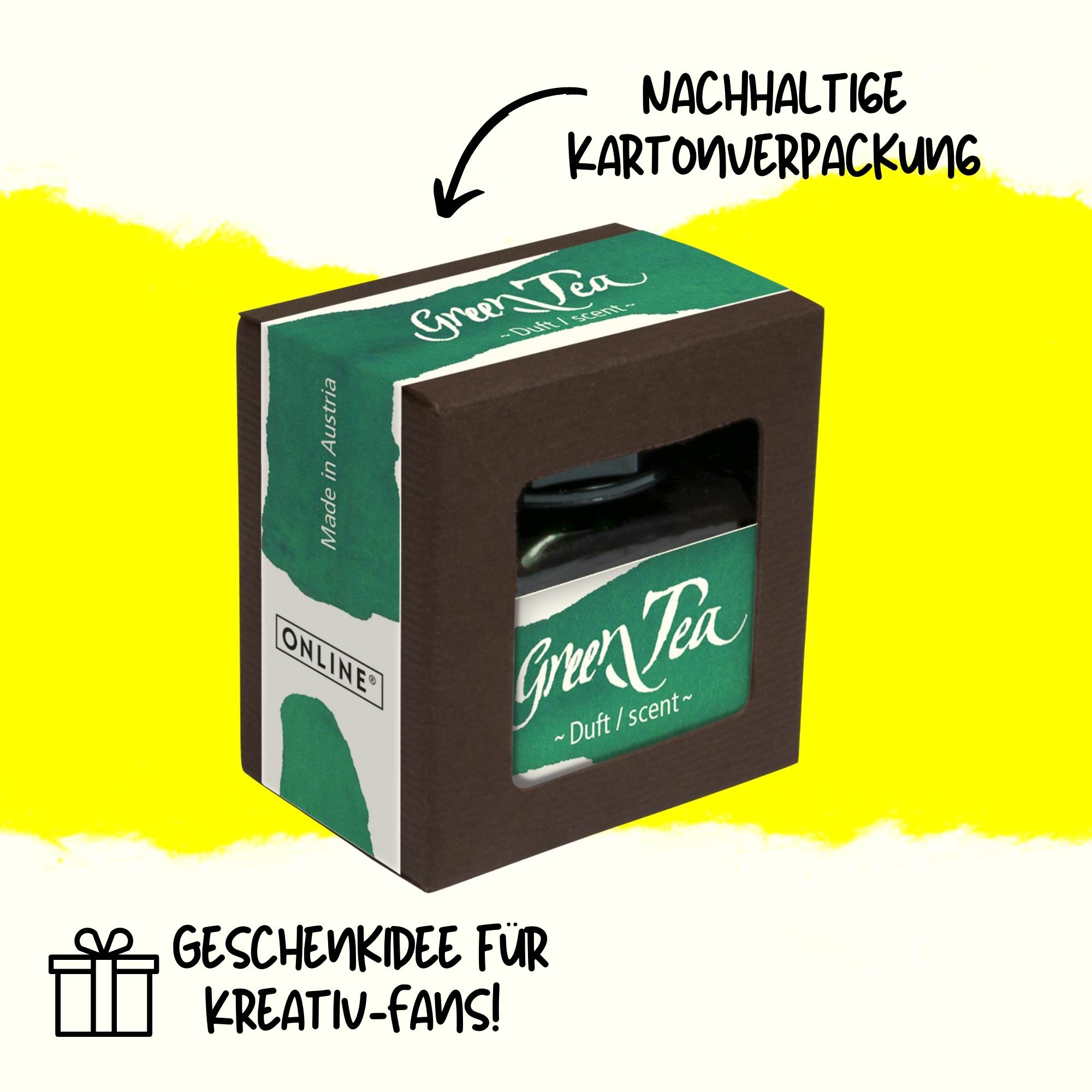 Tinte der Sinne Smaragd Grün 15 ml mit Duft - Aroma Grüner Tee