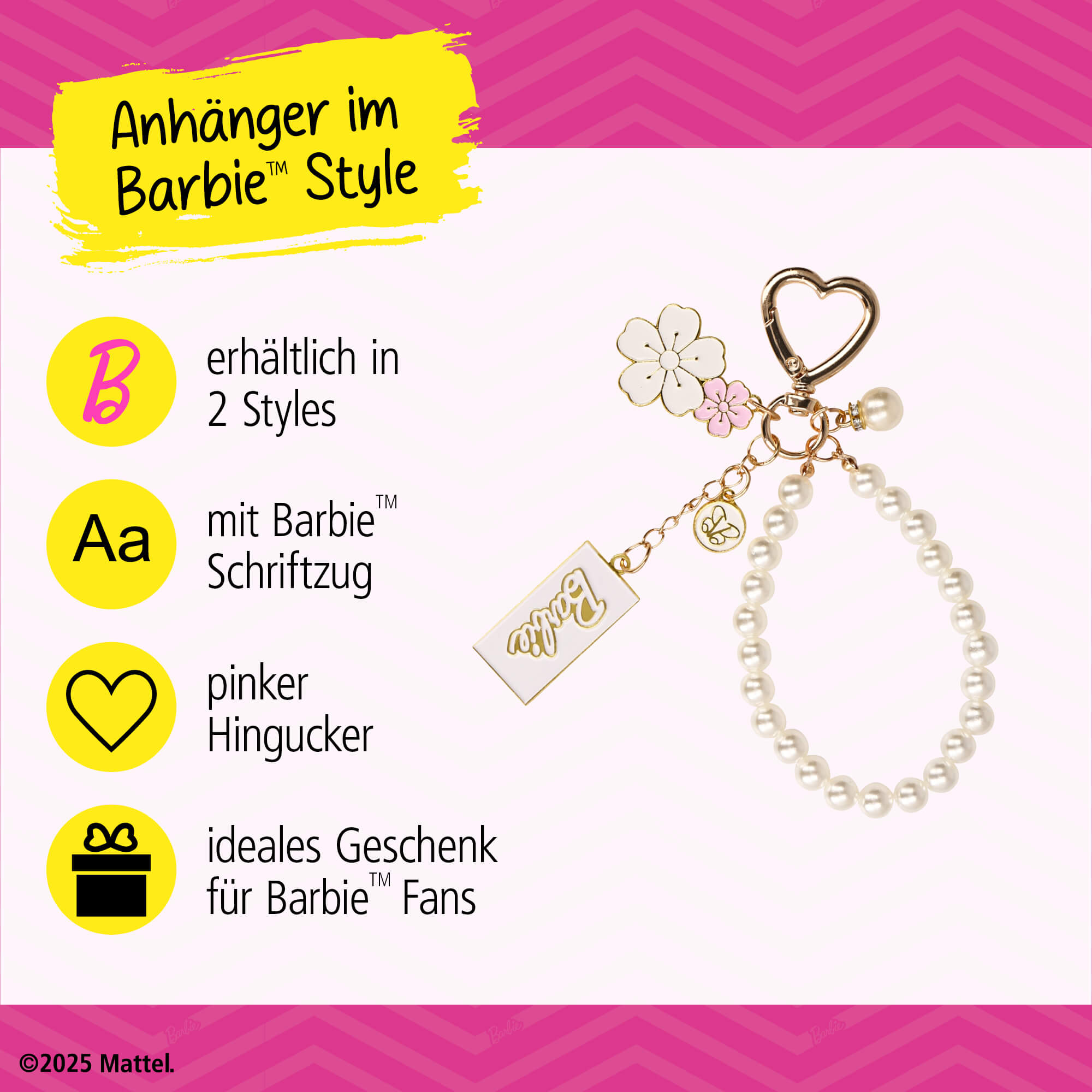 Schlüsselanhänger Barbie "Pearls"