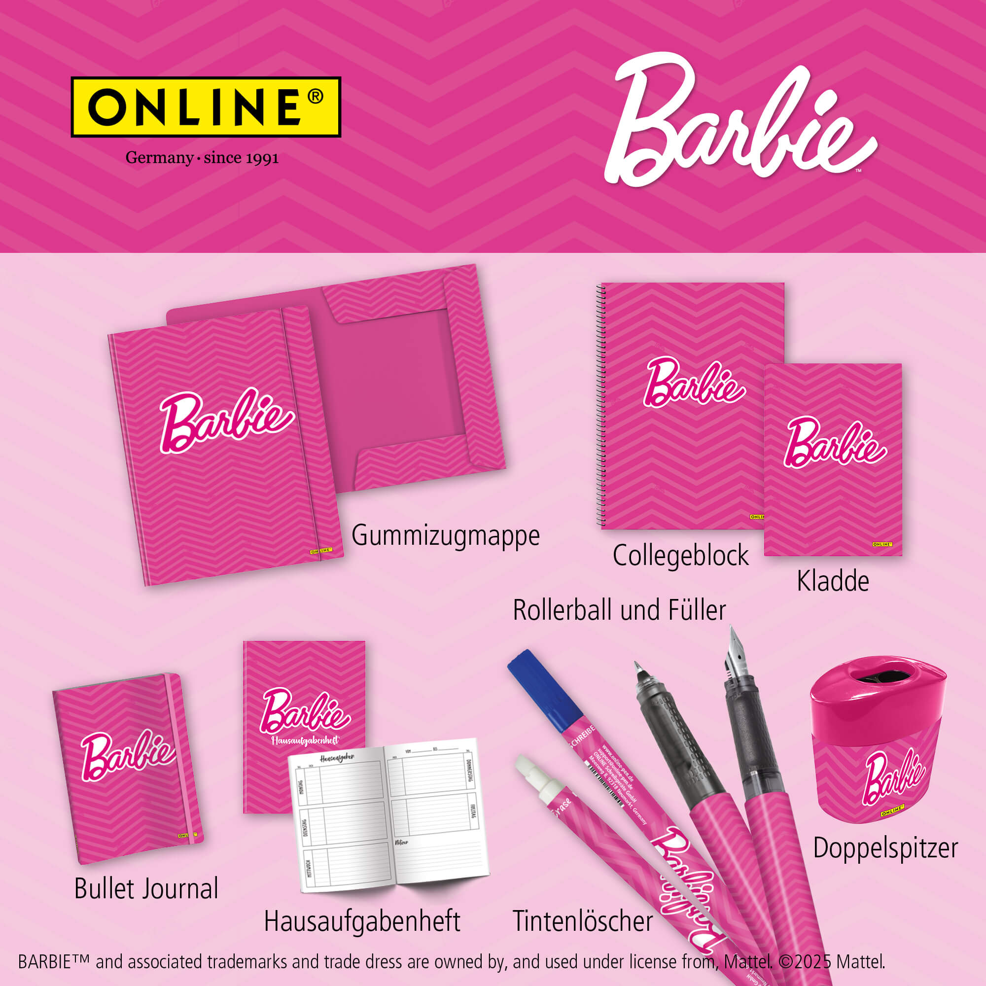 Hausaufgabenheft DIN A5 Barbie Pink, Soft-Cover